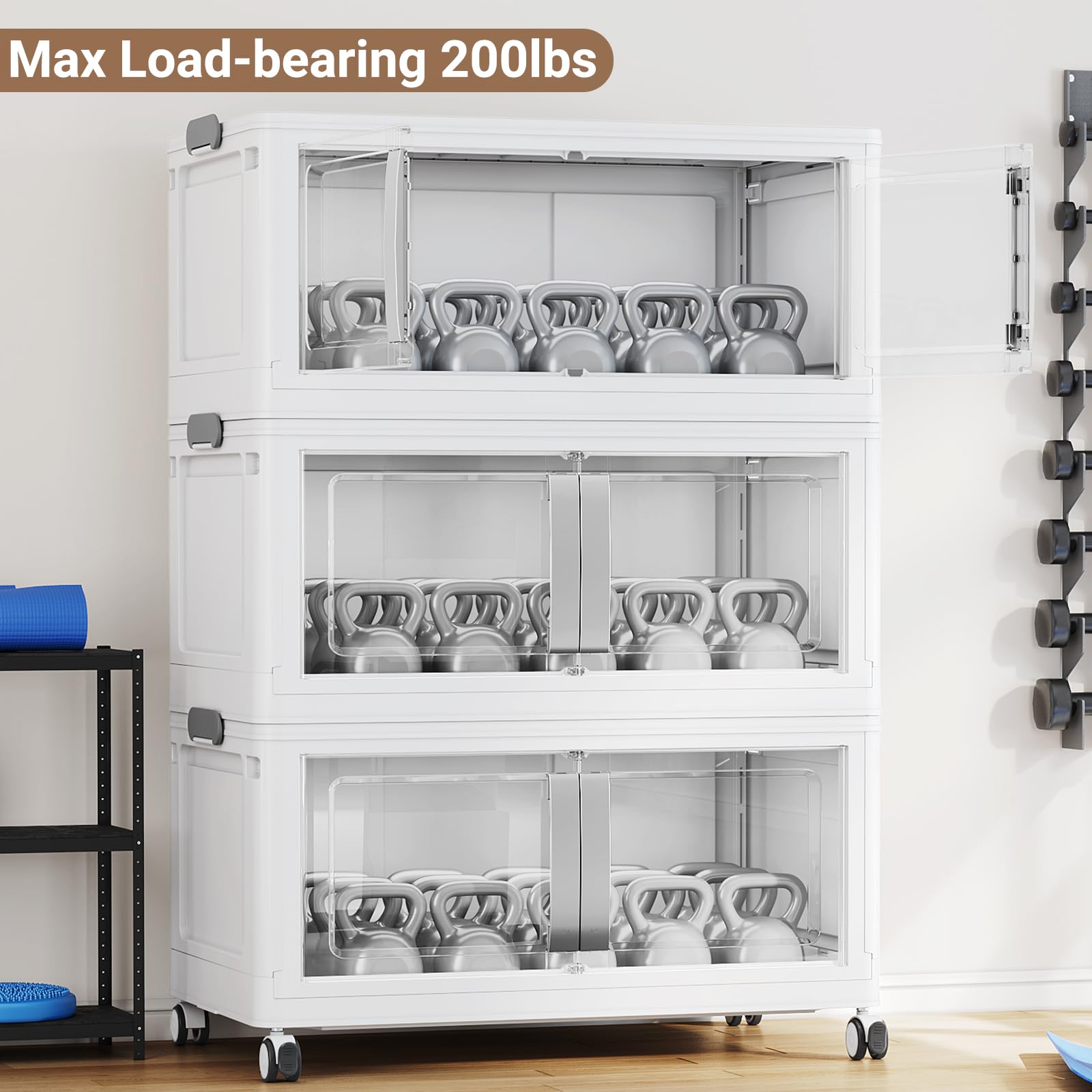 800QT Stackable Storage Bins with Lids (5 Count)
