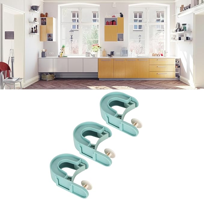 Broom Holder, 3 PCS Wall Mount Mop Organizer Gripper, Anti Slip Mop Handle Hanger, Improved Broom Holder, Broom Hanger Gripper for Kitchen, Bathroom, Closet, Garden Garage (Blue)