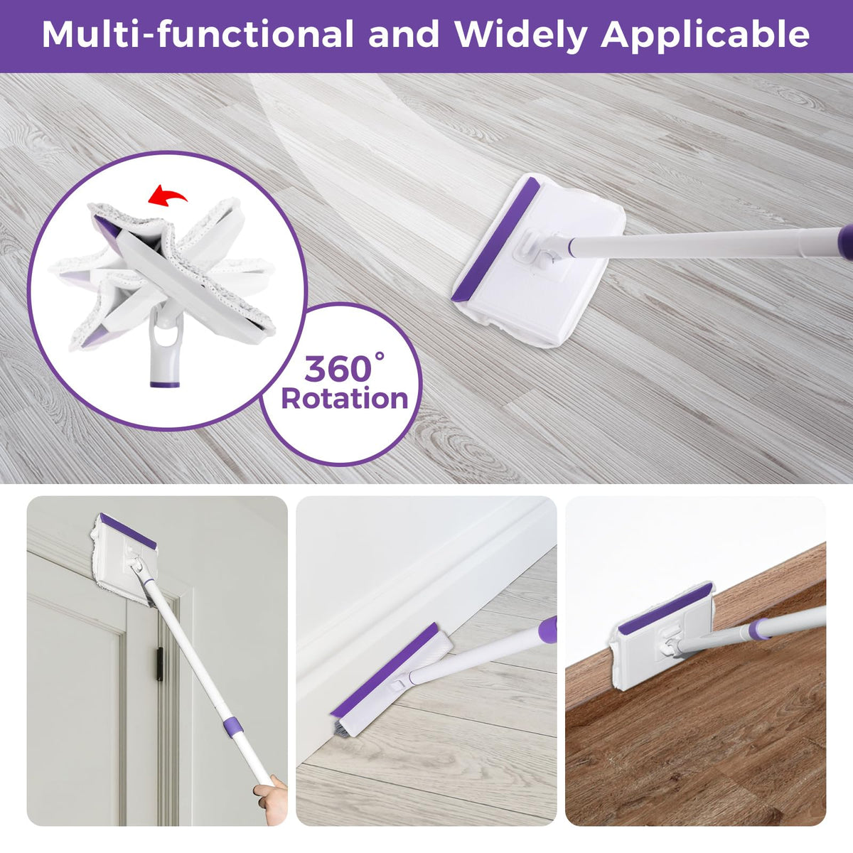 Baseboard Cleaner Tool with 60" Extendable Handle - ModHome Supplies