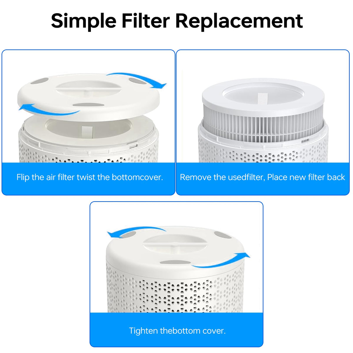 2 Pack A2001 Replacement Filter Compatible with A2001 Air Purifier (2 Count)