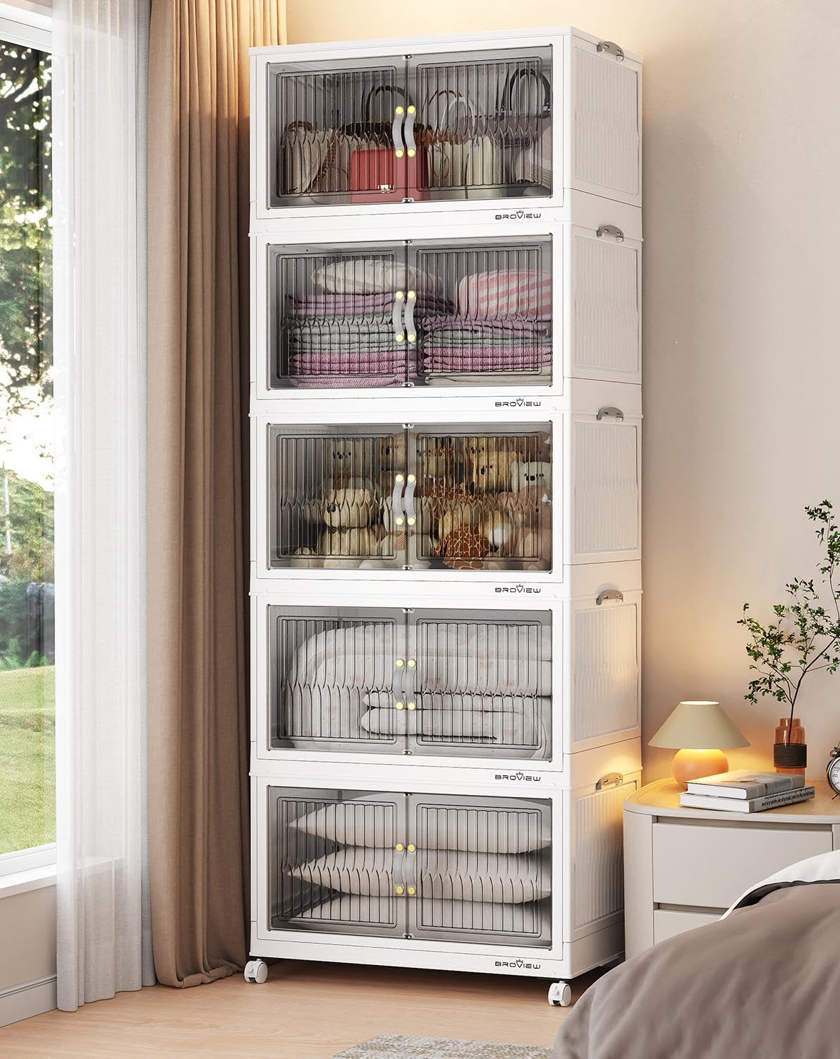 400Qt Stackable Storage Bins with Lid (5 Count)