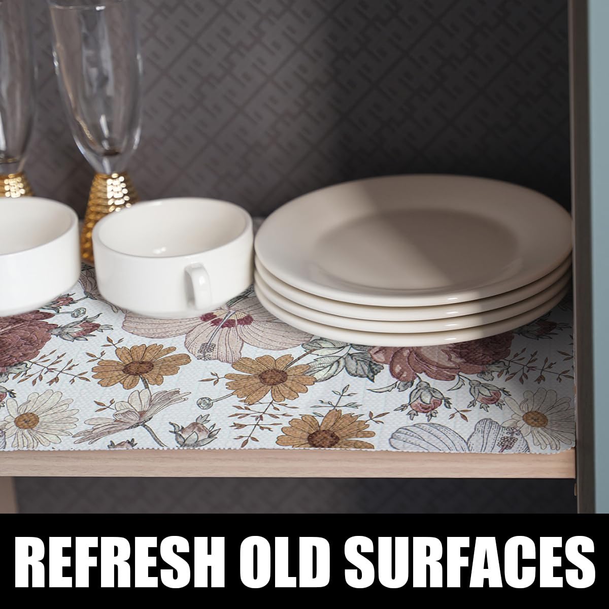 Floral Drawer Shelf Liners
