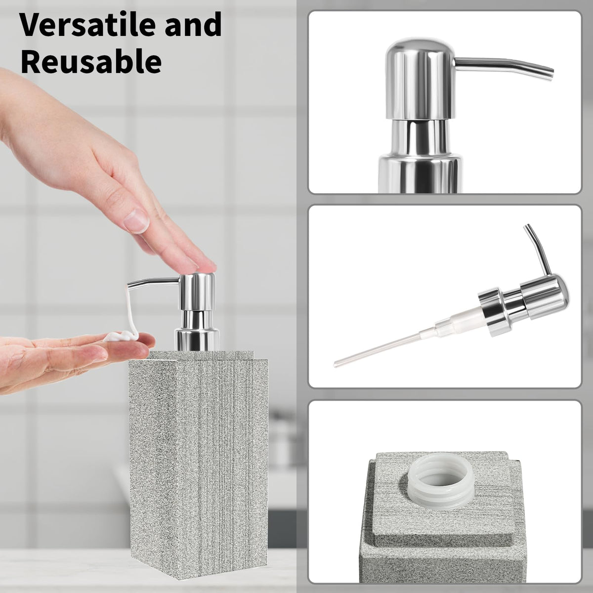 Marble Soap Dispenser for Bathroom