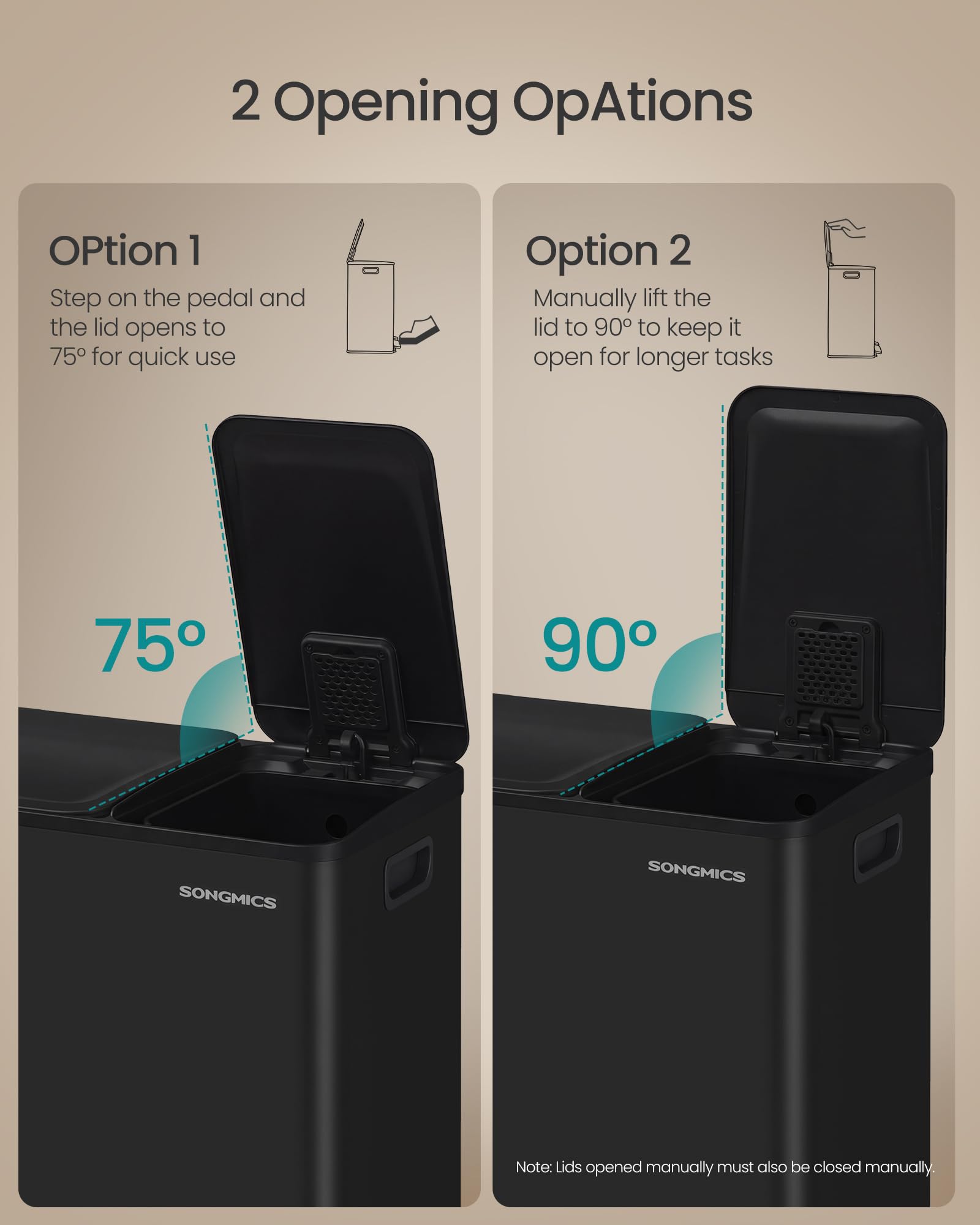 Kitchen Dual Trash Can