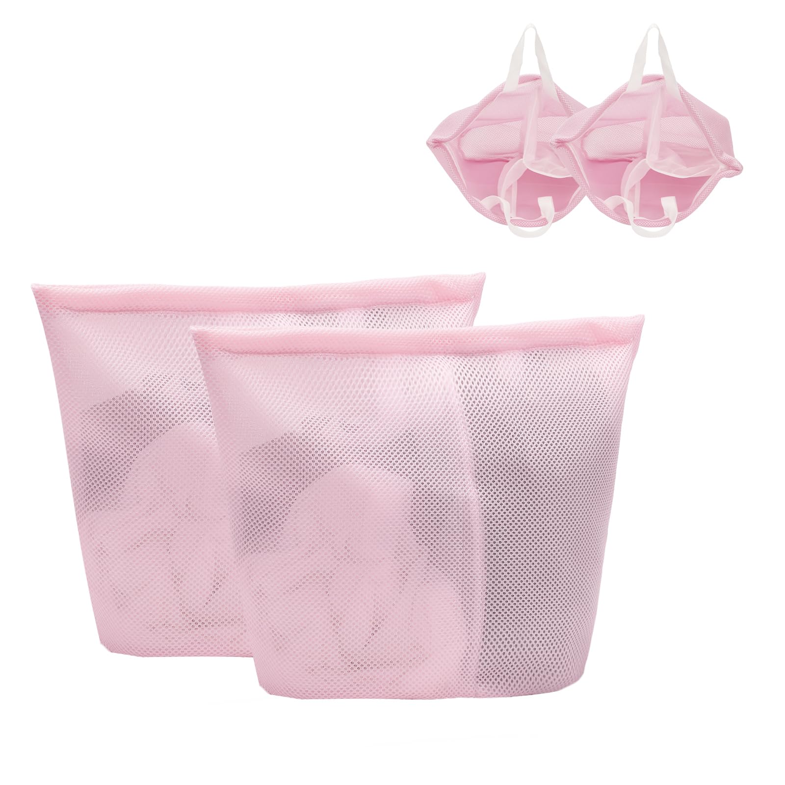 2 Pcs Special Zoning laundry bag for delicates with handles mesh laundry bags washing machine laundry totes travel storage and sorting bag