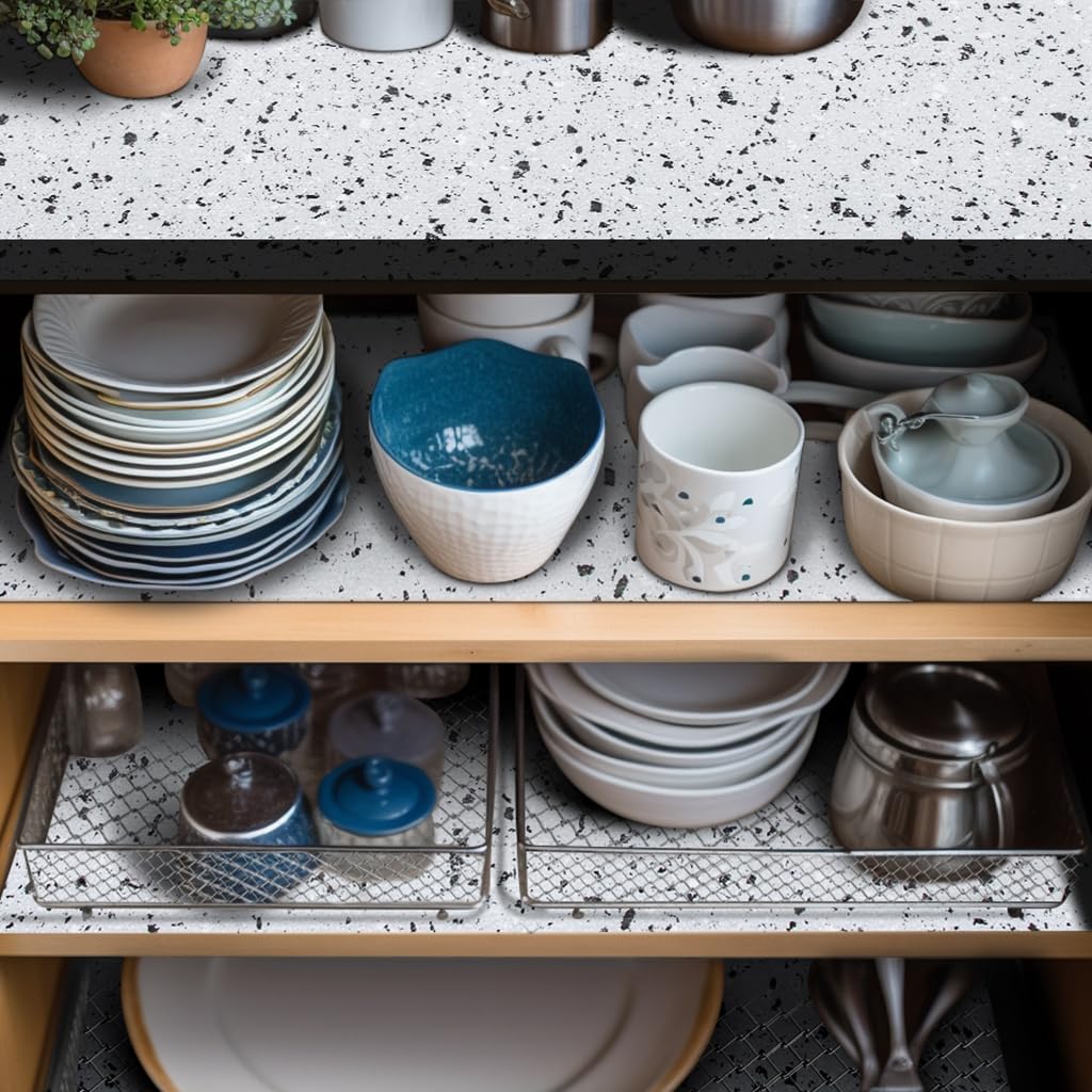Shelf Liner 18" W x 96" L Cabinet Shelf Liner Non Adhesive 18inx96inch Kitchen Drawer Liner