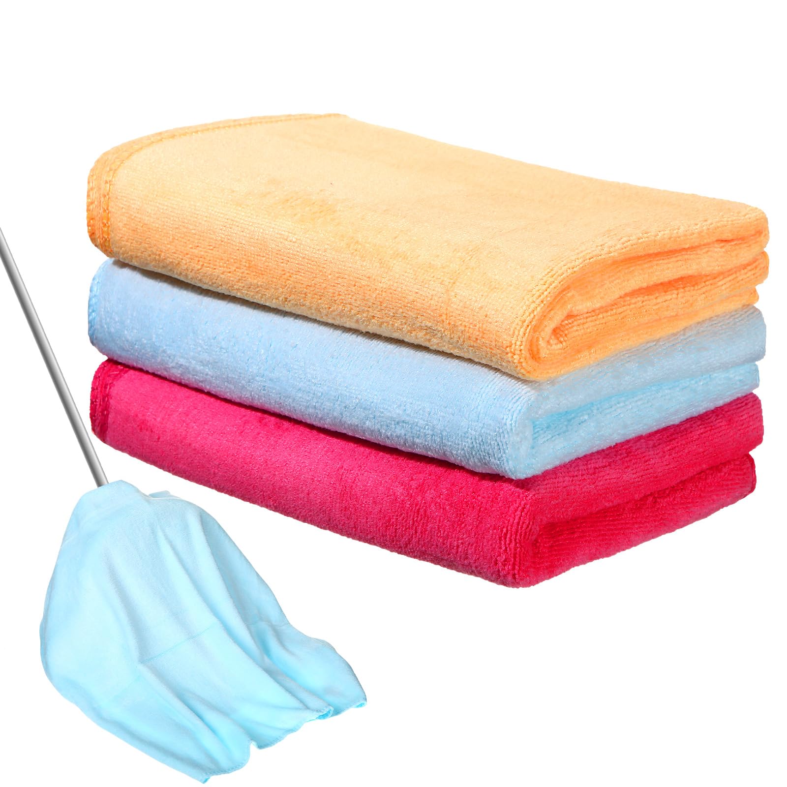 3 Pcs Extra Large Microfiber Cleaning Cloth 30" x 20" Washable Reusable Microfiber Towel Streak Free Lint Free Cloth for Cleaning Home Glass Office Window Bathrooms