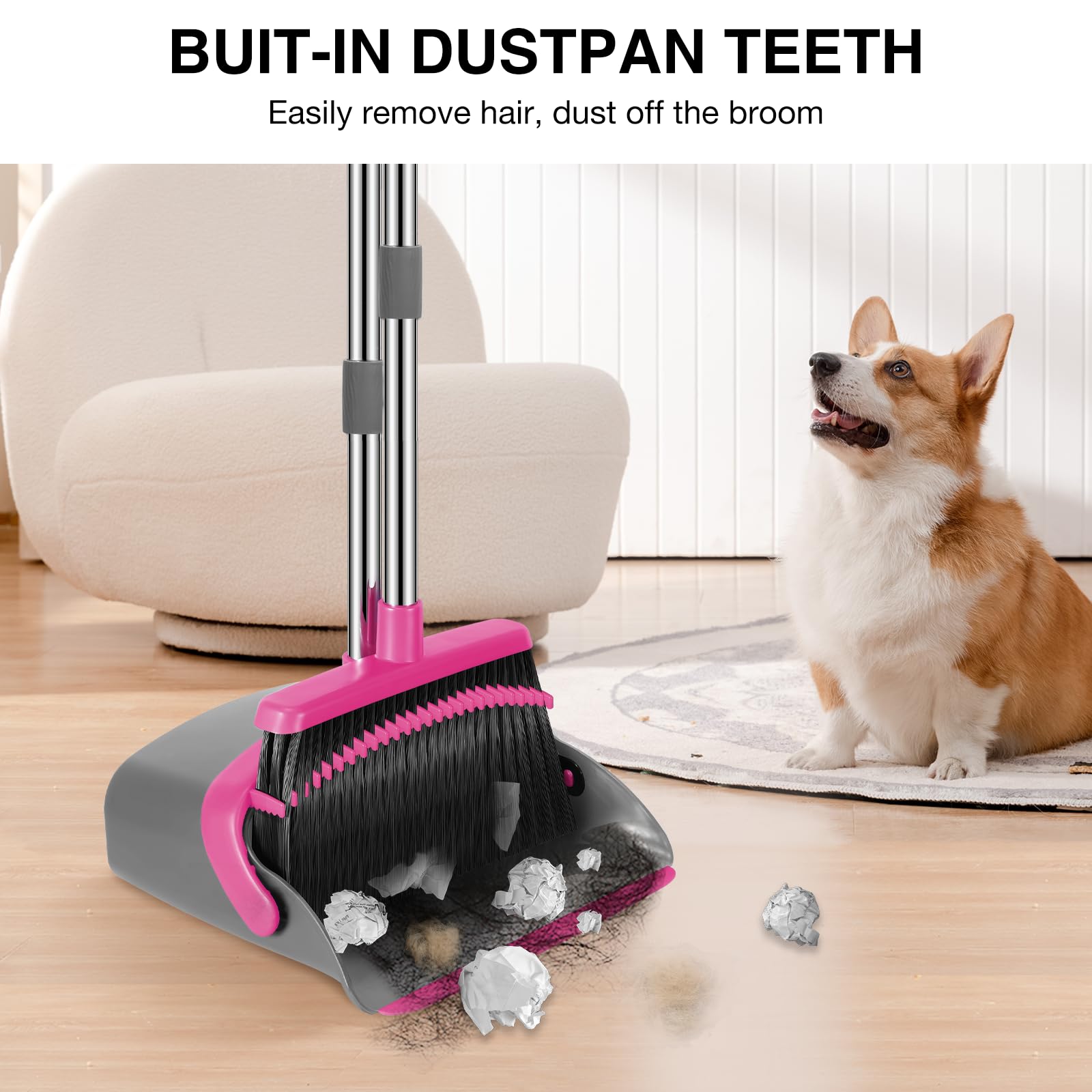 Broom and Dustpan Set with 52