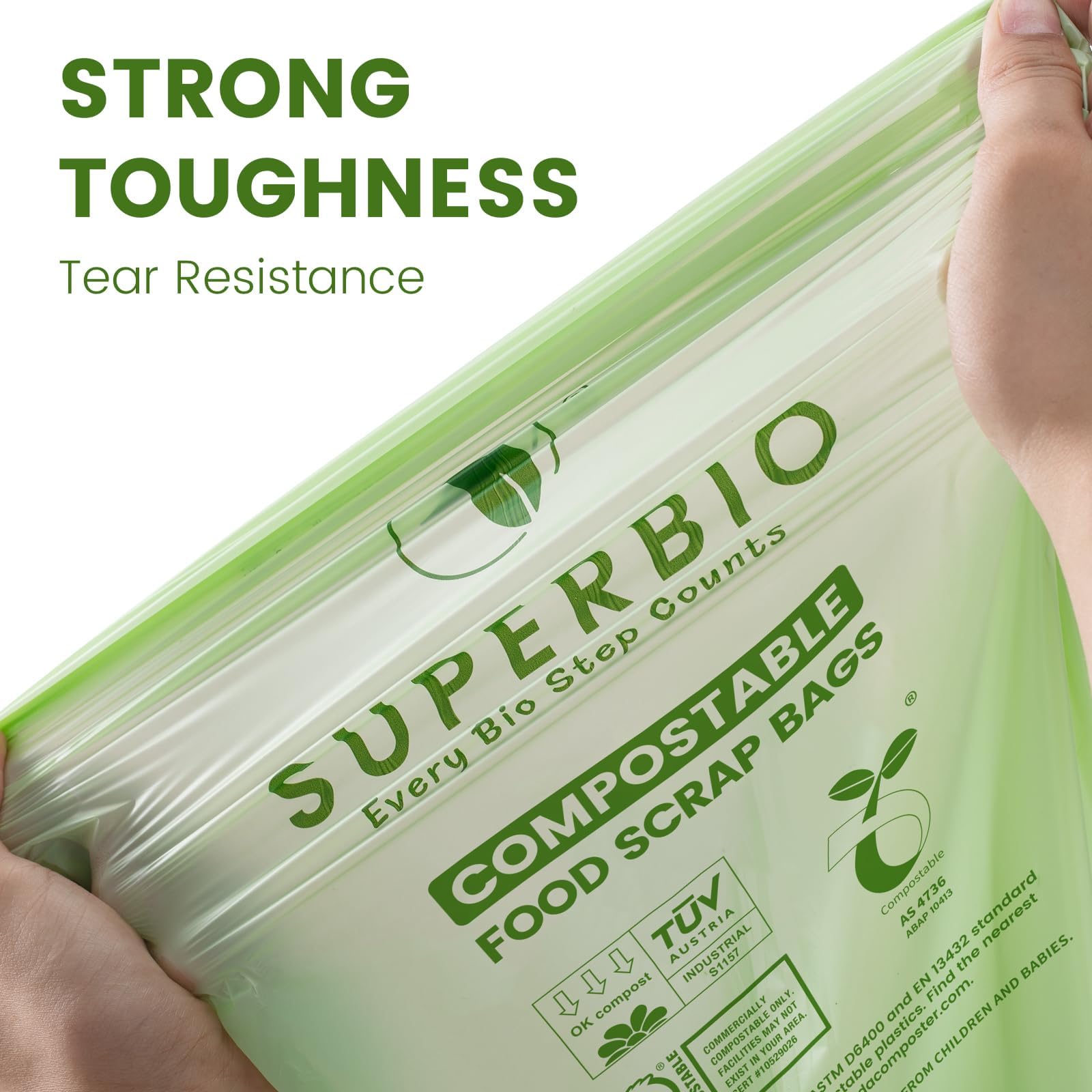 13 Gallon Compostable Kitchen Waste Bags (50 Count)