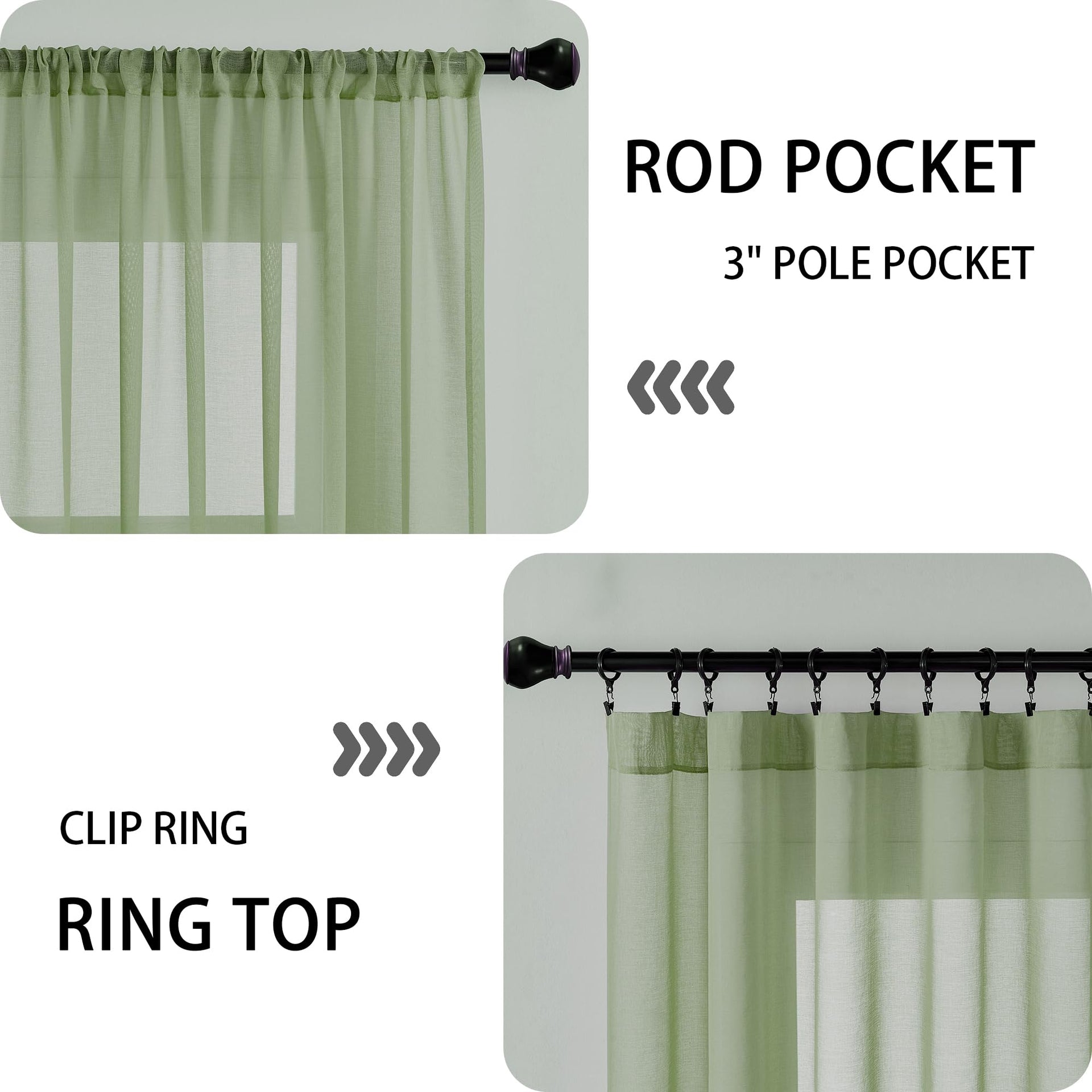 Small Sheer Door Curtain Closet Linen Textured Curtain Sheers Doorway Light Filtering Voile French Door Rod Pocket Curtains Patio Glass Doors