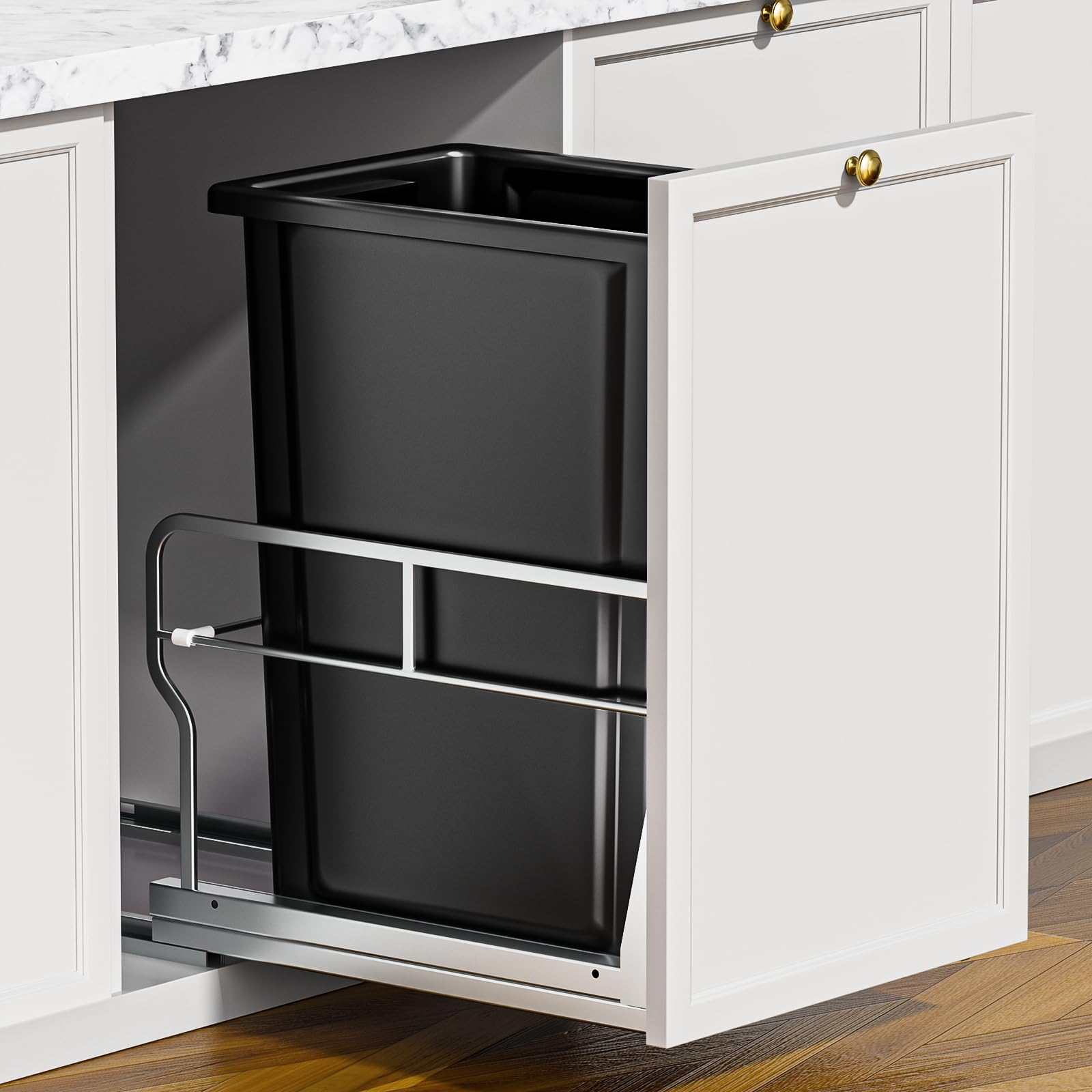 8 Gal Pull Out Trash Can Under Cabinet with Soft