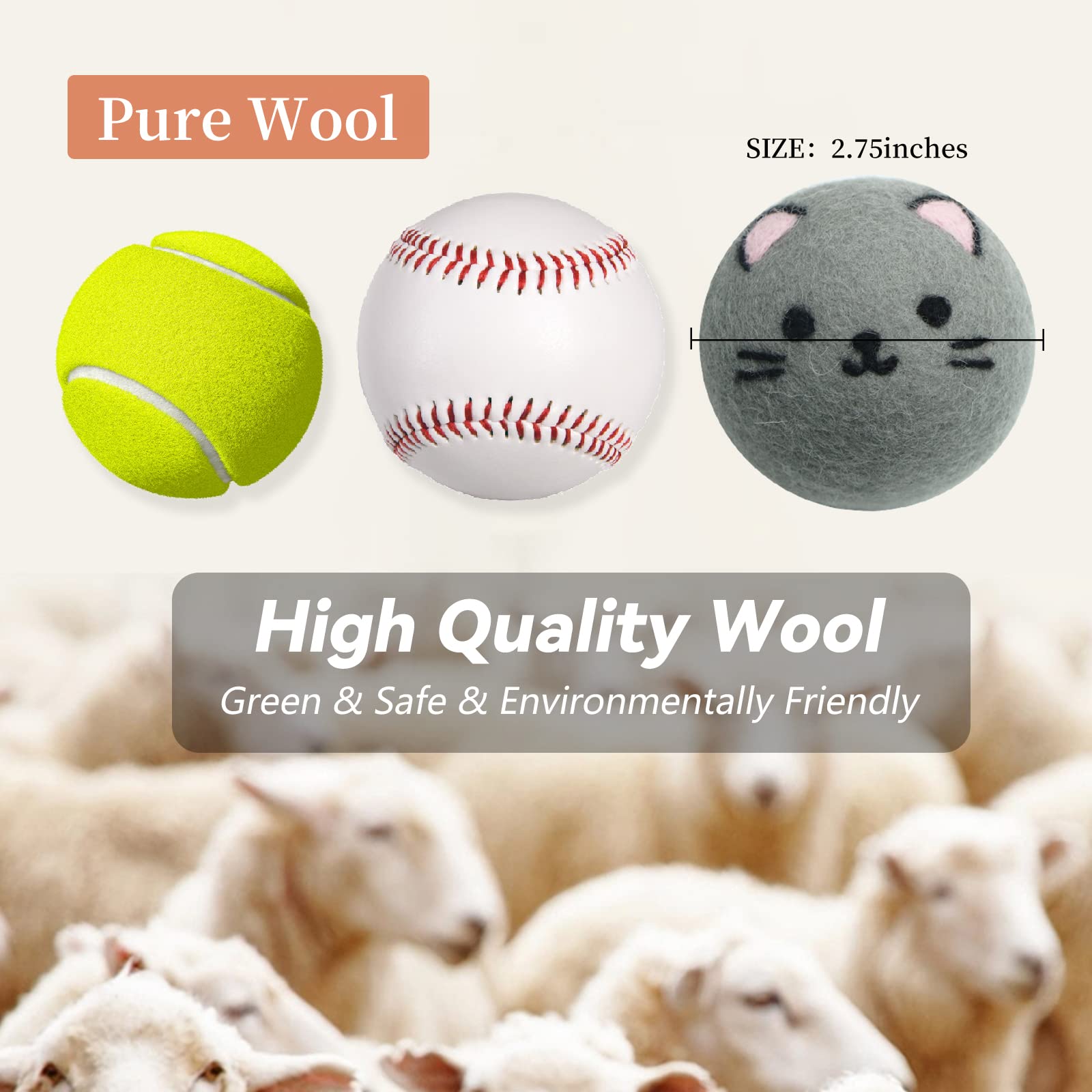 Dryer Balls Laundry Reusable (3 Count)