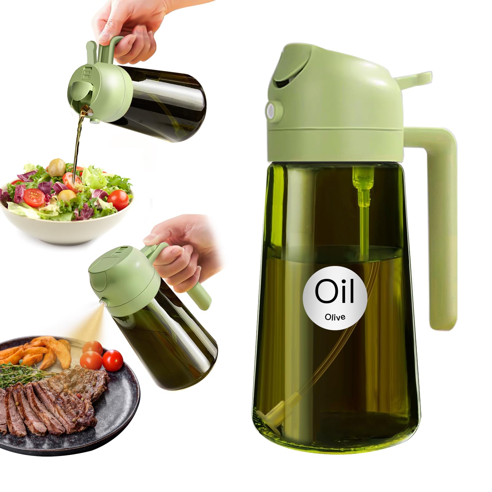 16oz 470ml Light Blocking Oil Sprayer for Cooking with Stickers