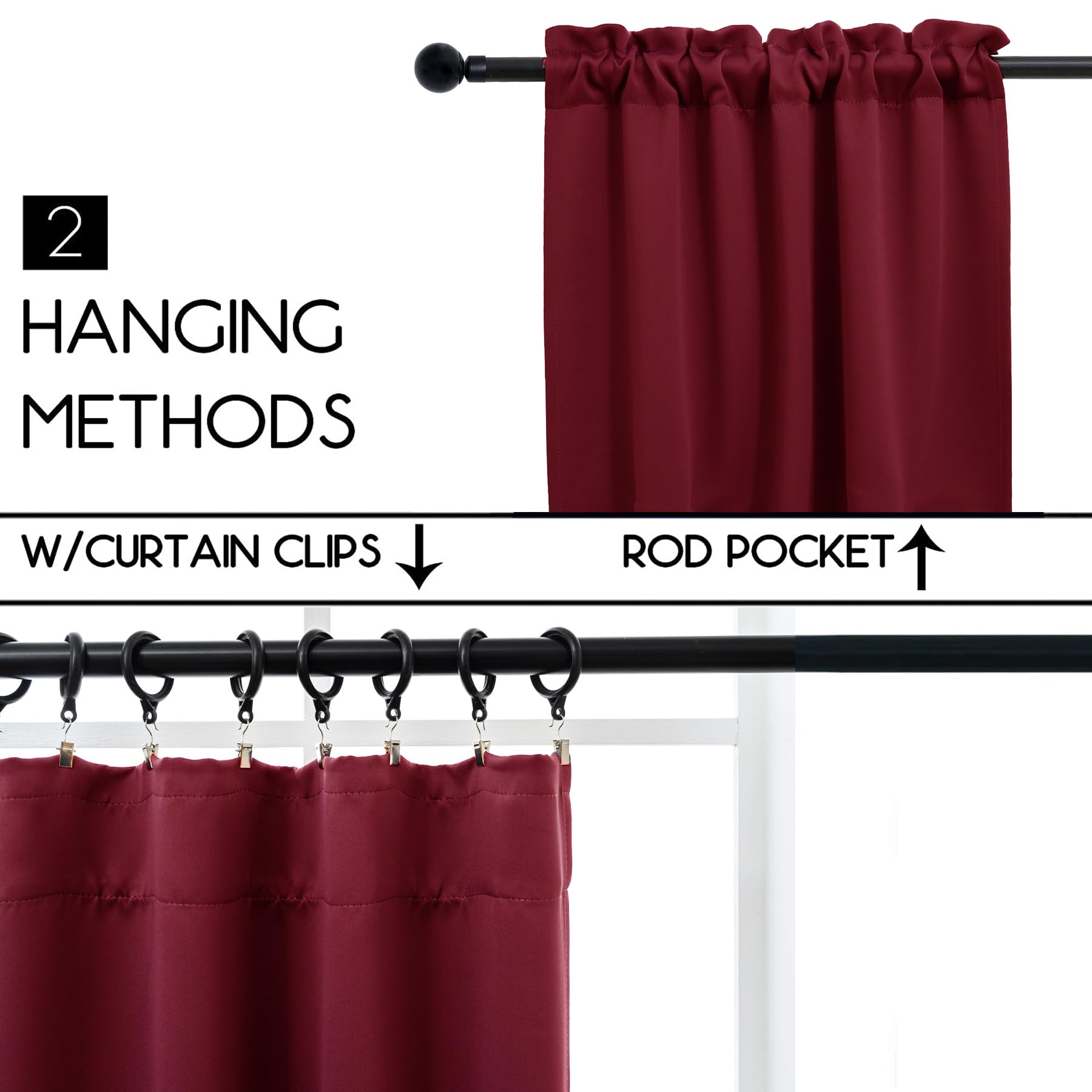 Rod Pocket Tier Curtain (2 Count)