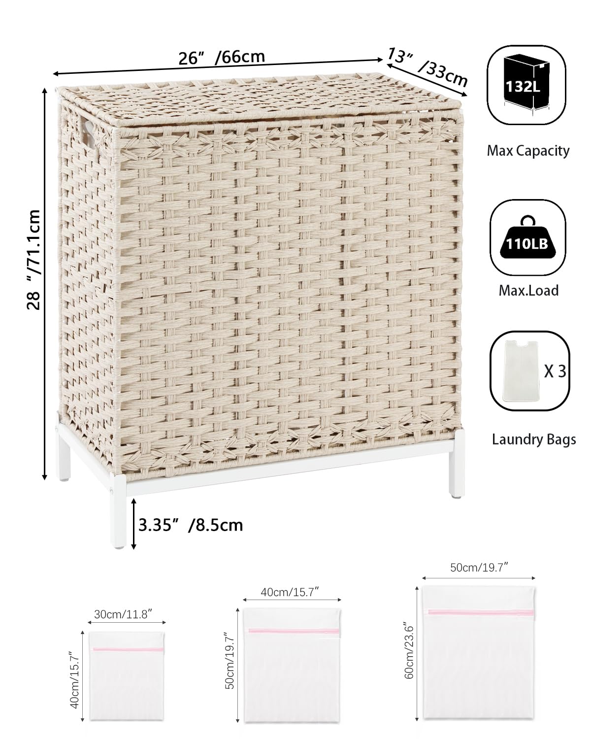 Laundry Hamper with Lid