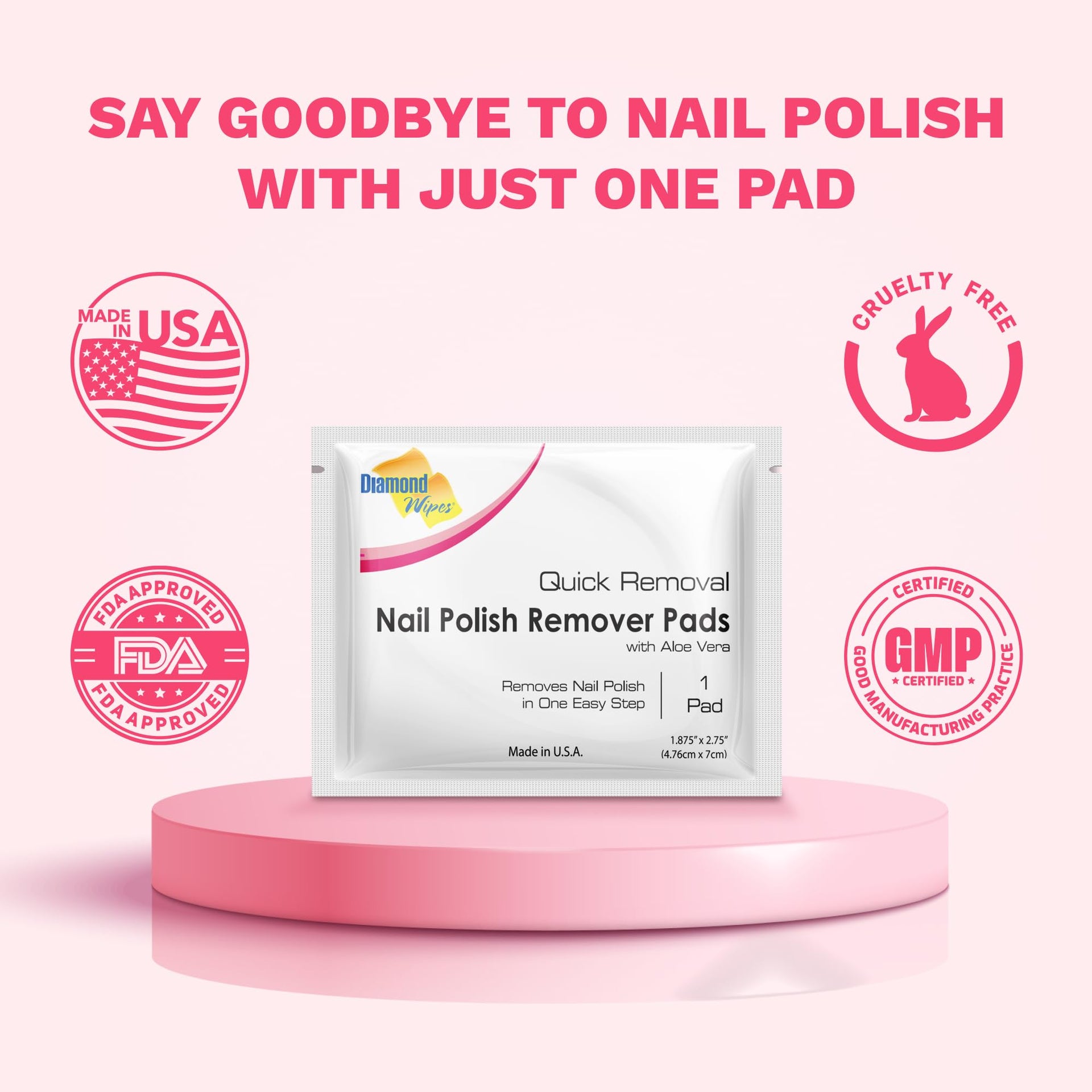 Nail Polish Remover Wipes (50 Count)