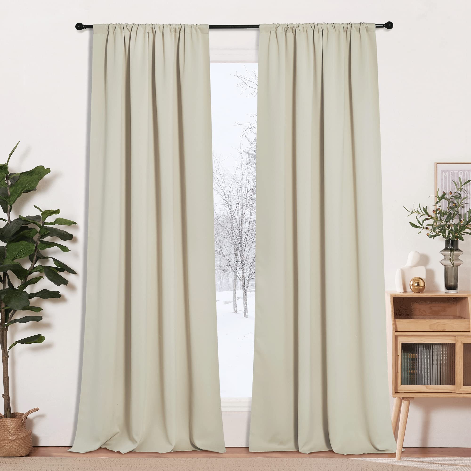 Curtains for Bedroom Living Room Dining Room 102 inches Long (2 Count)
