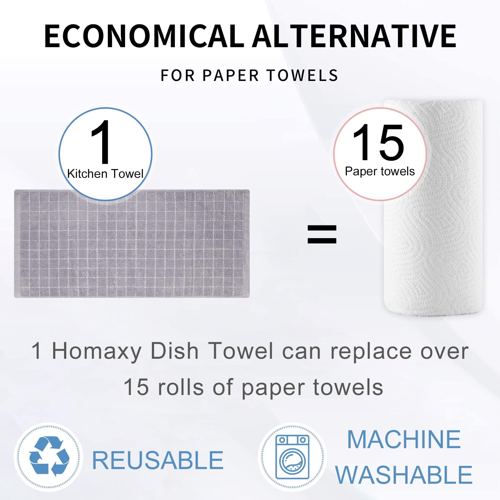 100% Cotton Terry Kitchen Towels (6 Count)