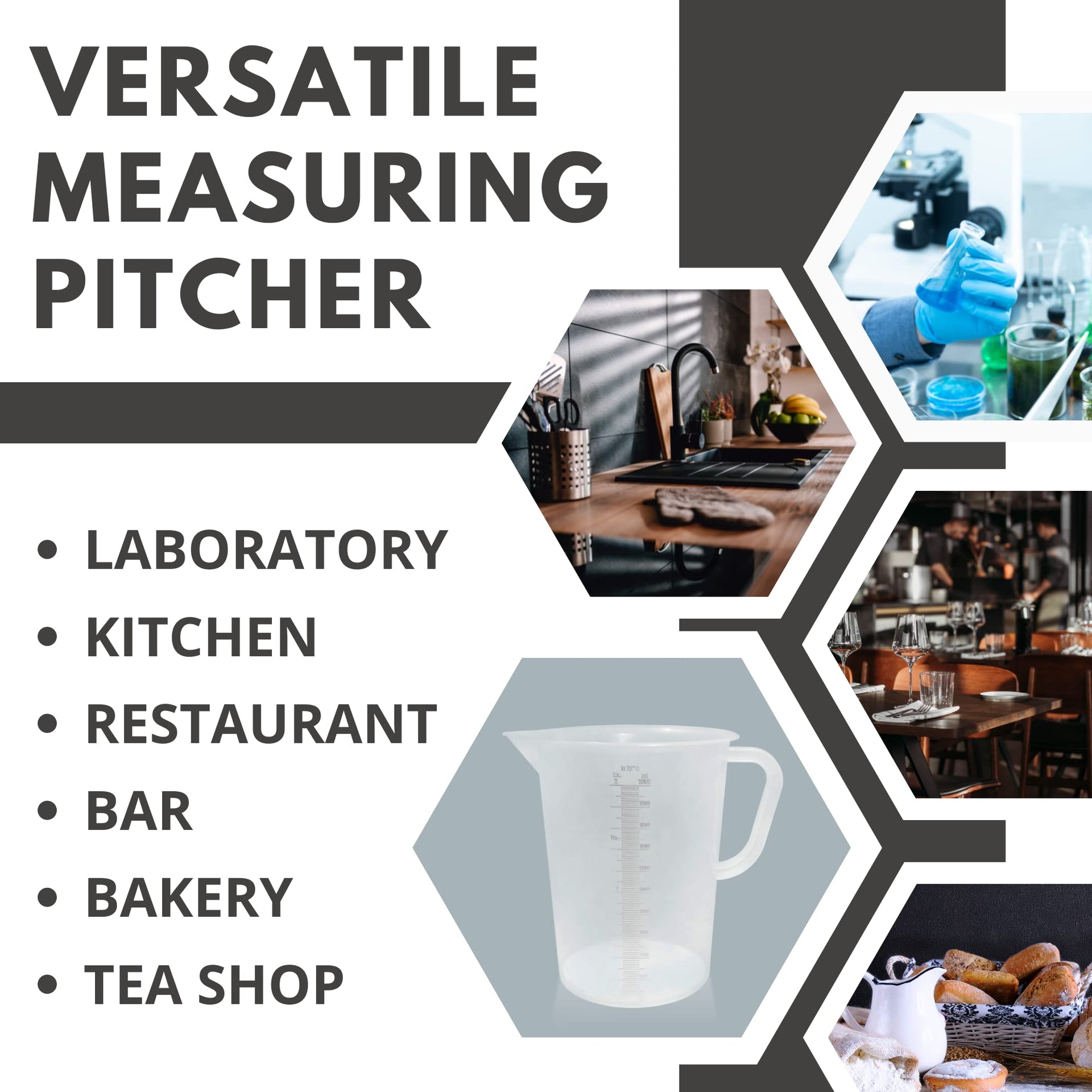 Plastic Graduated Measuring and Mixing Pitcher