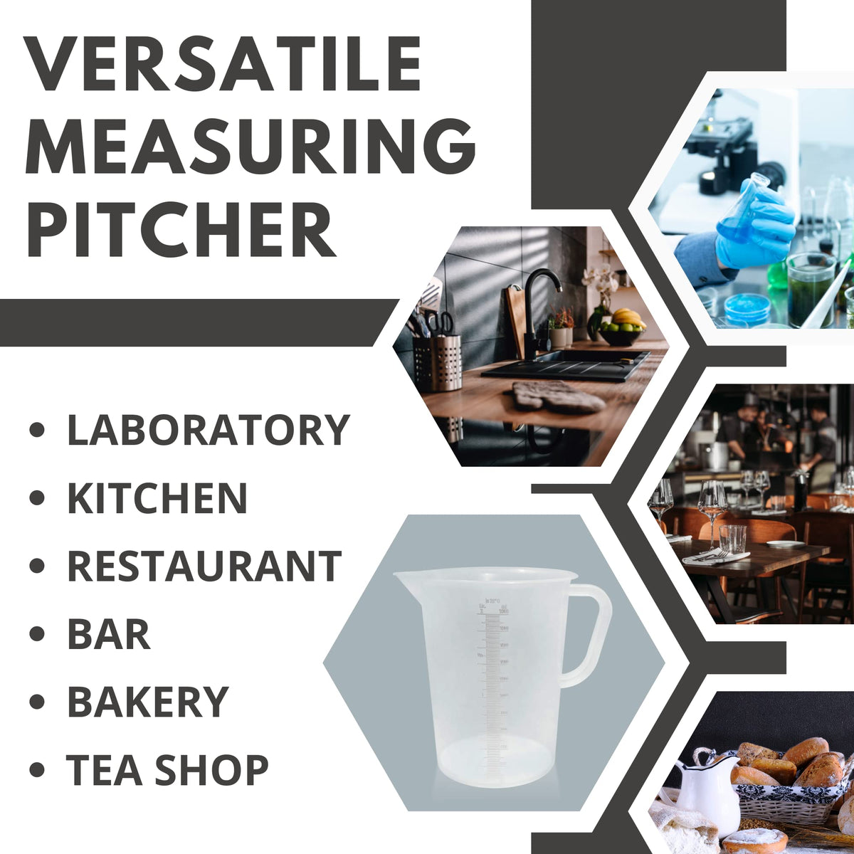 Plastic Graduated Measuring and Mixing Pitcher