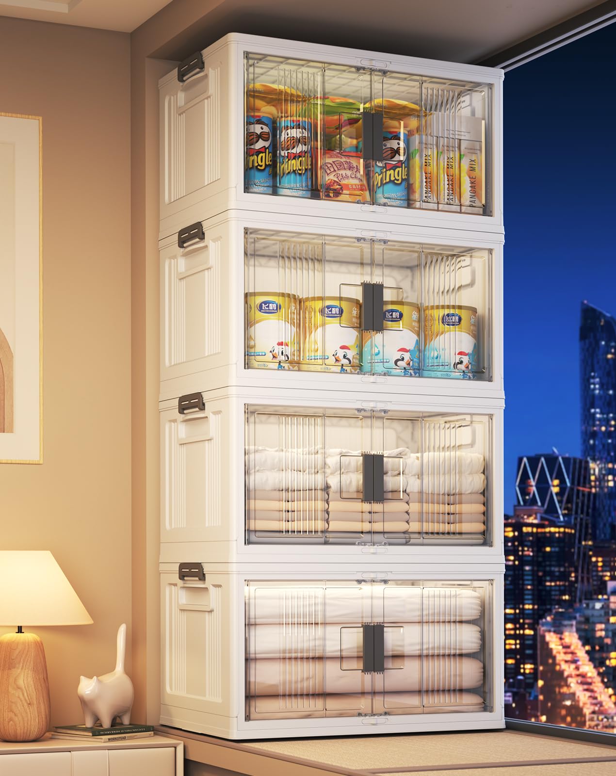 76QT Storage Bins with Lids for Home