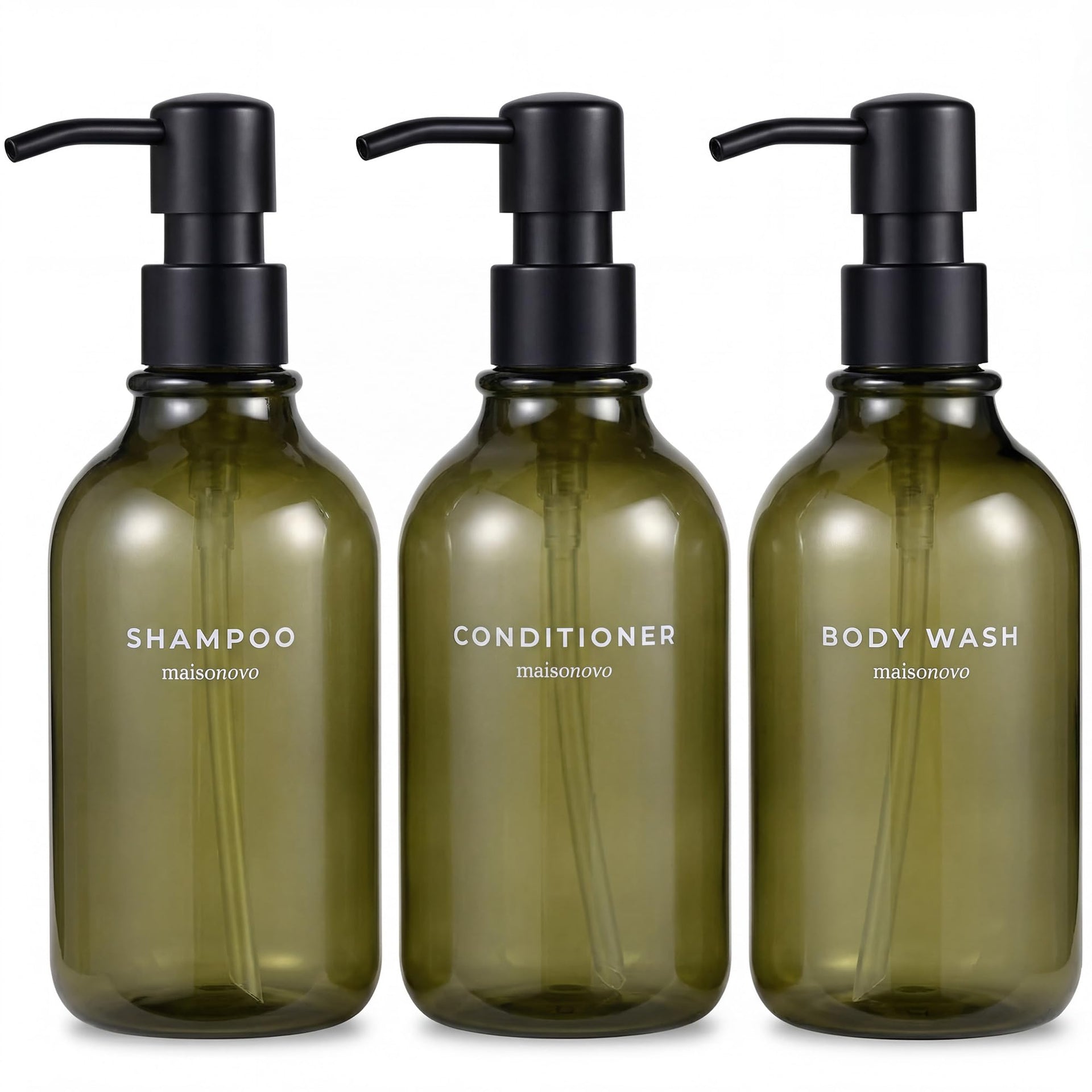 Refillable Shampoo and Conditioner Bottles (3 Count)