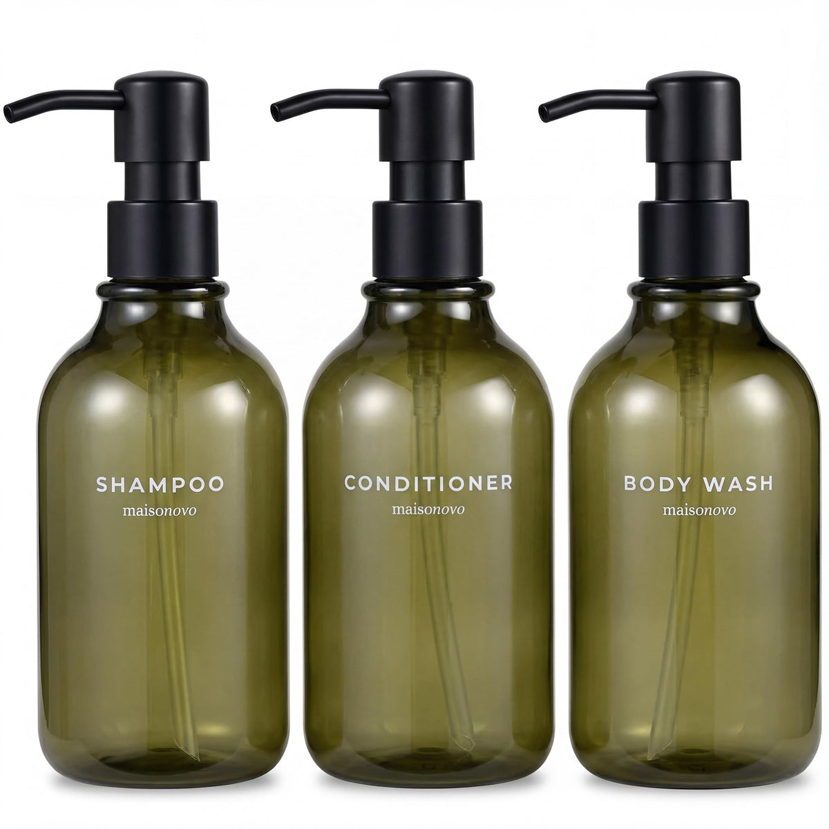 Refillable Shampoo and Conditioner Bottles (3 Count)