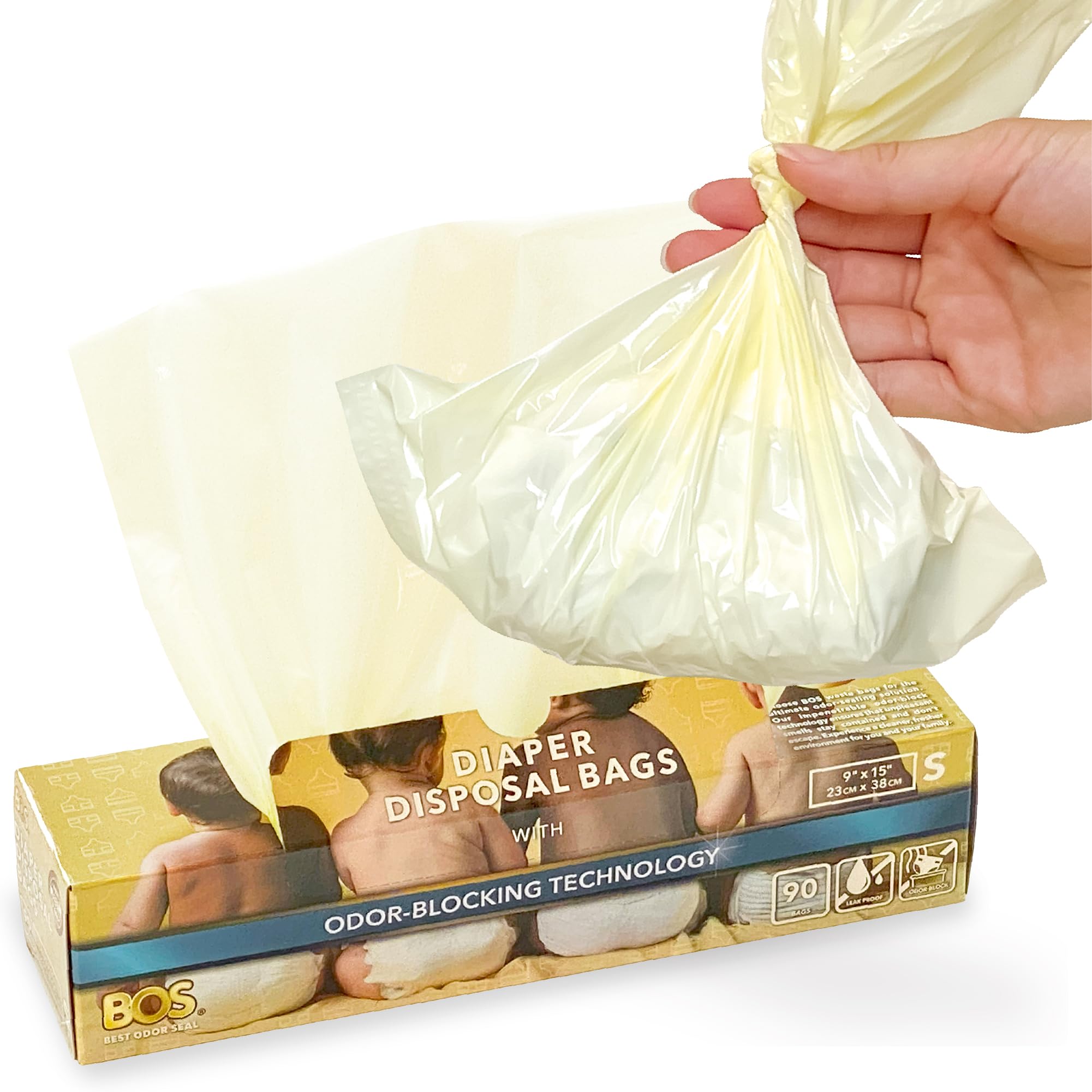 Odor Sealing Dirty Diaper Disposable Trash Bags (90 Count)