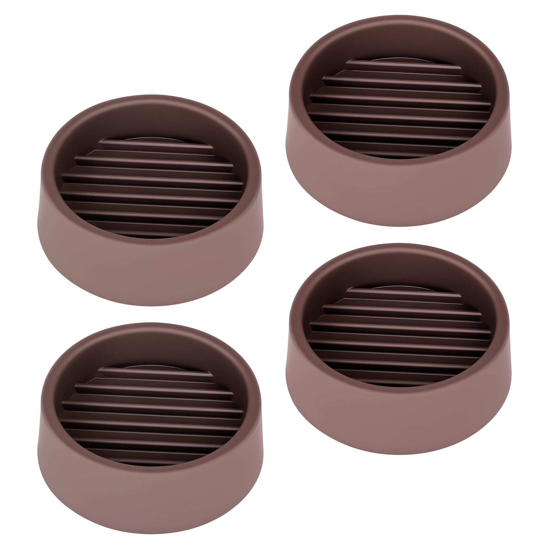 1.5X1.5 Round Rubber Caster Cups (4 Count)