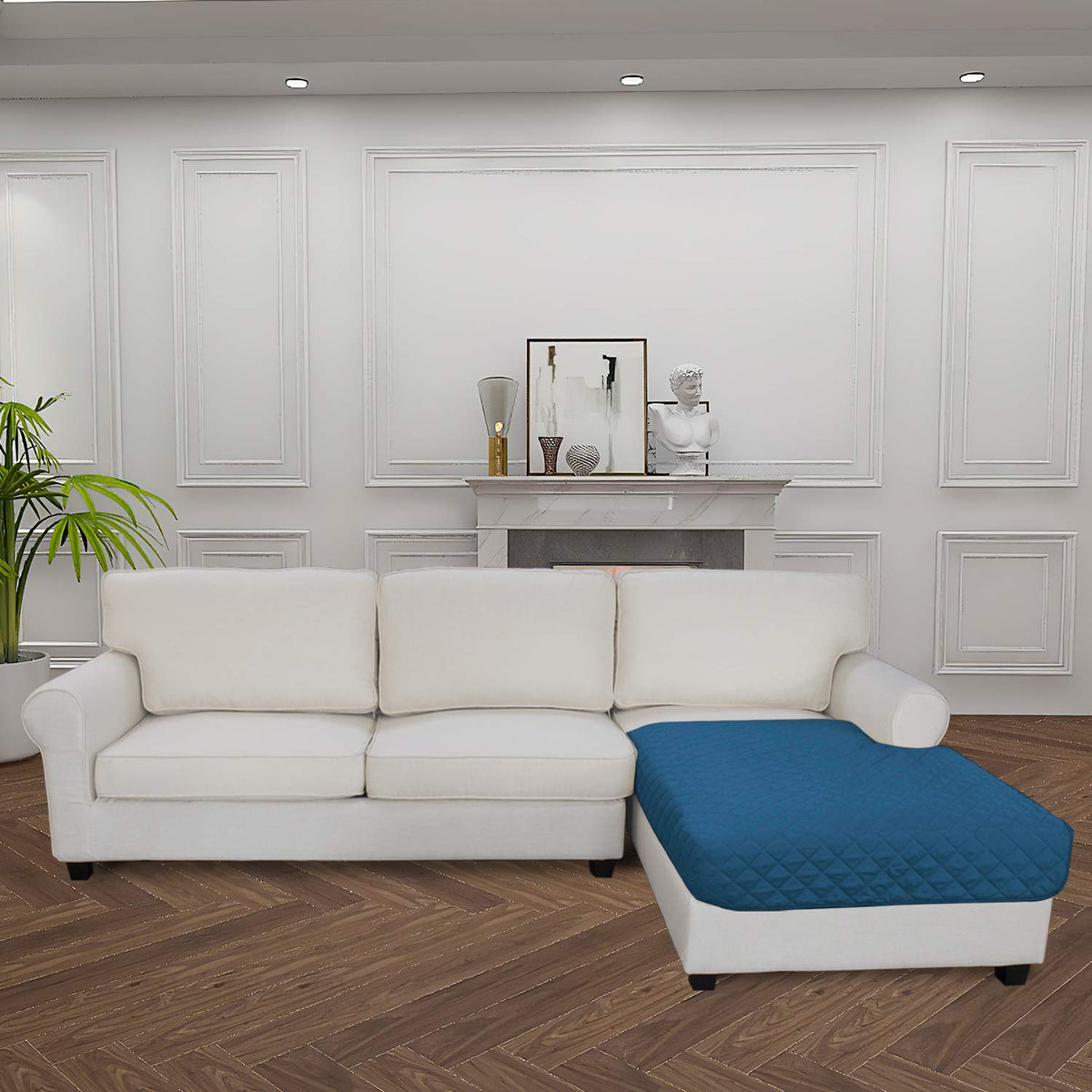 Sectional Couch Covers for Dogs L Shape Sofa Cover Reversible Sofa Slipcover Chaise Lounge Cover Furniture Protector Cover for Pets Dog Cat