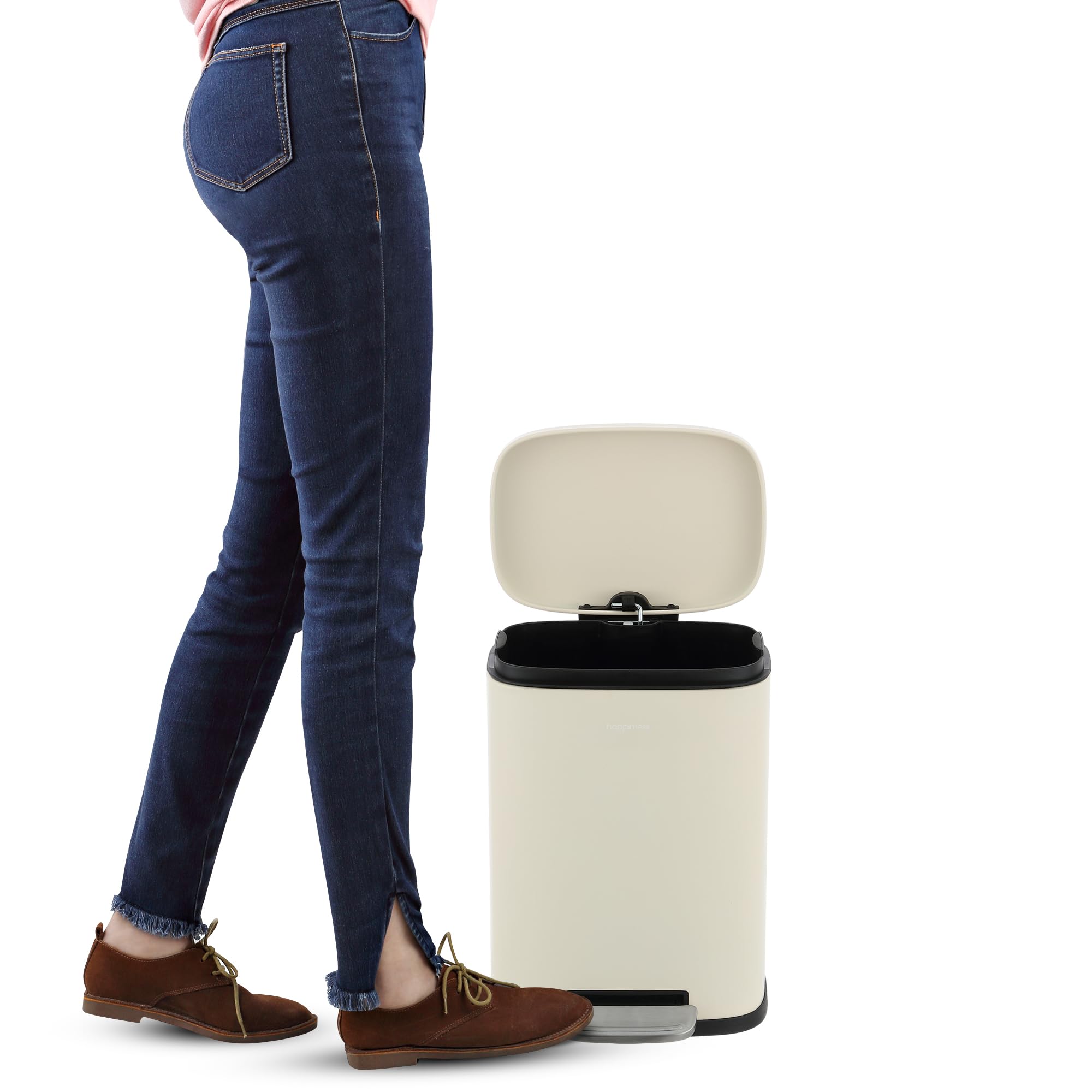 Connor 2 Piece Iron Trash Can (2 Count)