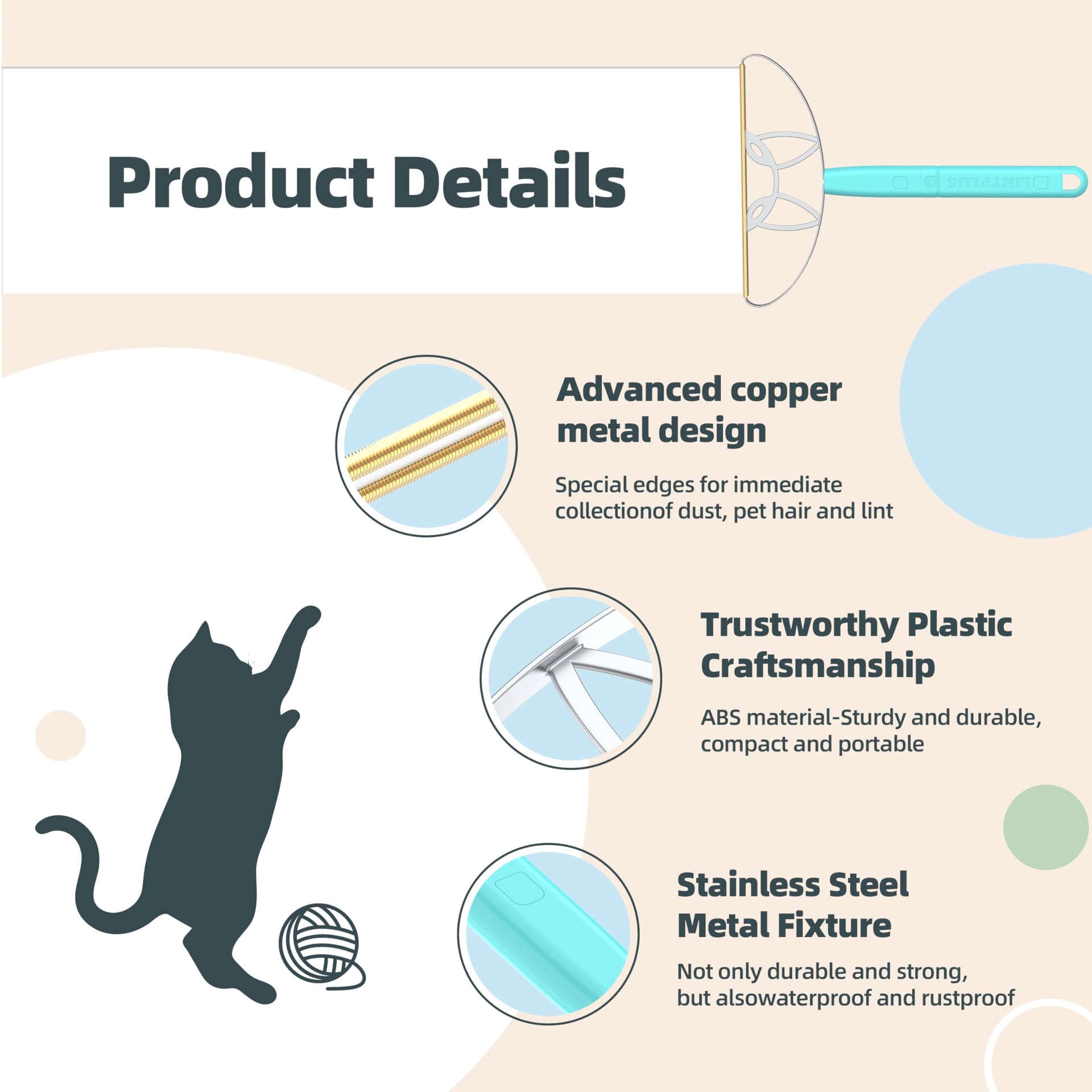 Flex Max Pet Hair Remover by LINTPLUS