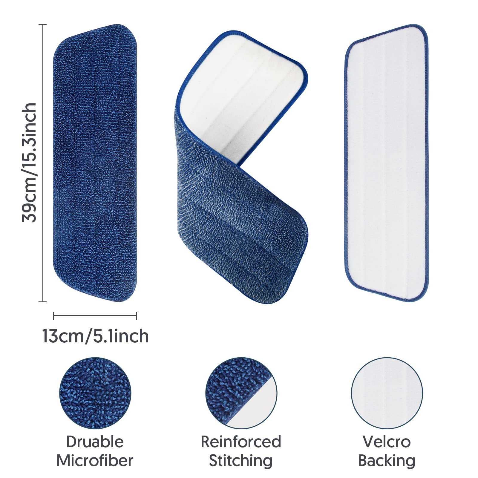 7 Pack Washable Microfiber Mop Pads for Swiffer PowerMop (7 Count)