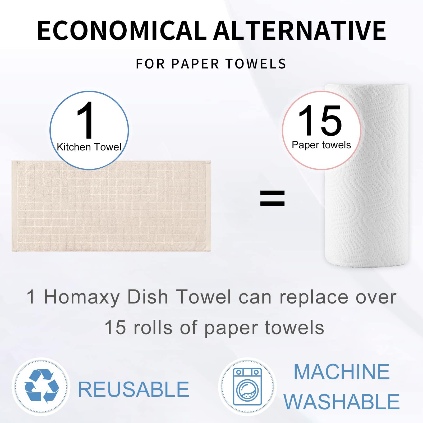 100% Cotton Terry Kitchen Towels (4 Count)