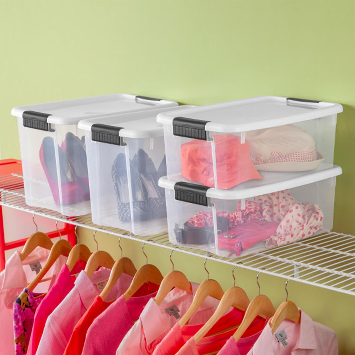 Ultra Latch Box with Lids for Home and Office (18 Count)