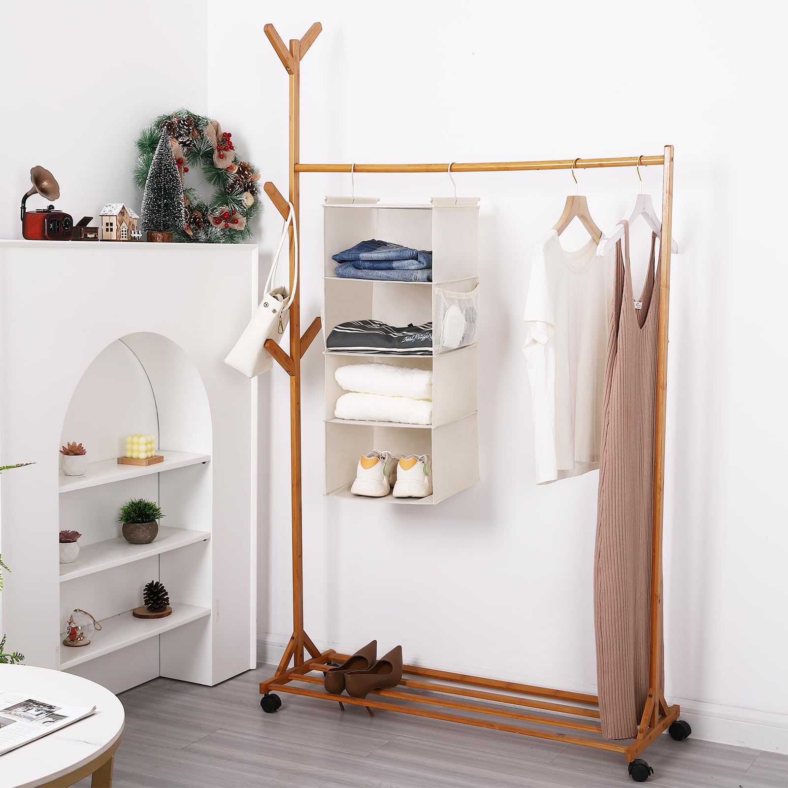 4 Tier Shelf Hanging Closet Organizer (2 Count)