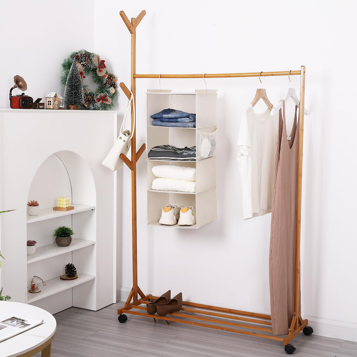 4 Tier Shelf Hanging Closet Organizer (4 Count)