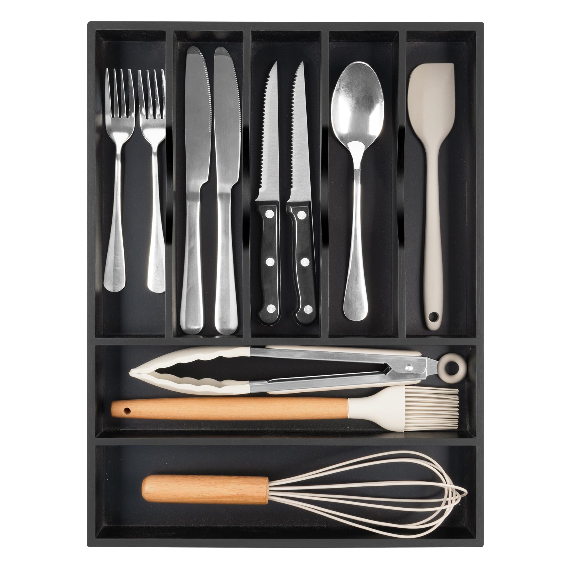 Bamboo Silverware Drawer Organizer