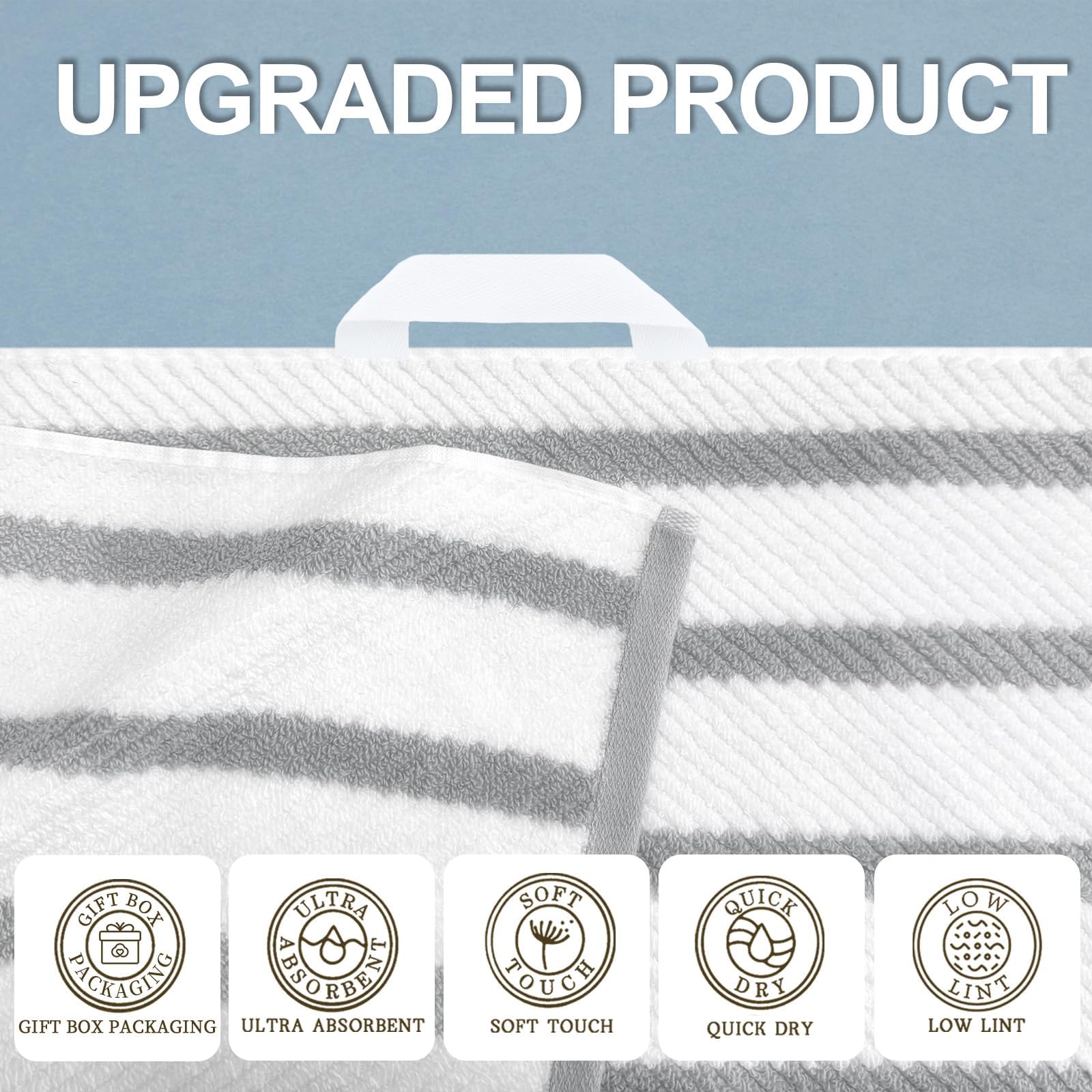 Stripe 3PC Towel Set (3 Count)