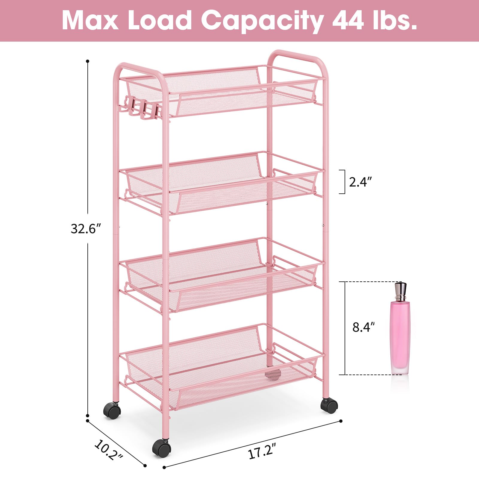4 Tier Rolling Cart