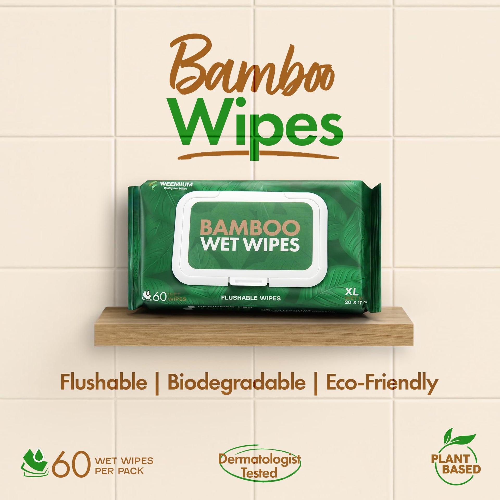 Bamboo Wipes Pack of 4 (240 Count)