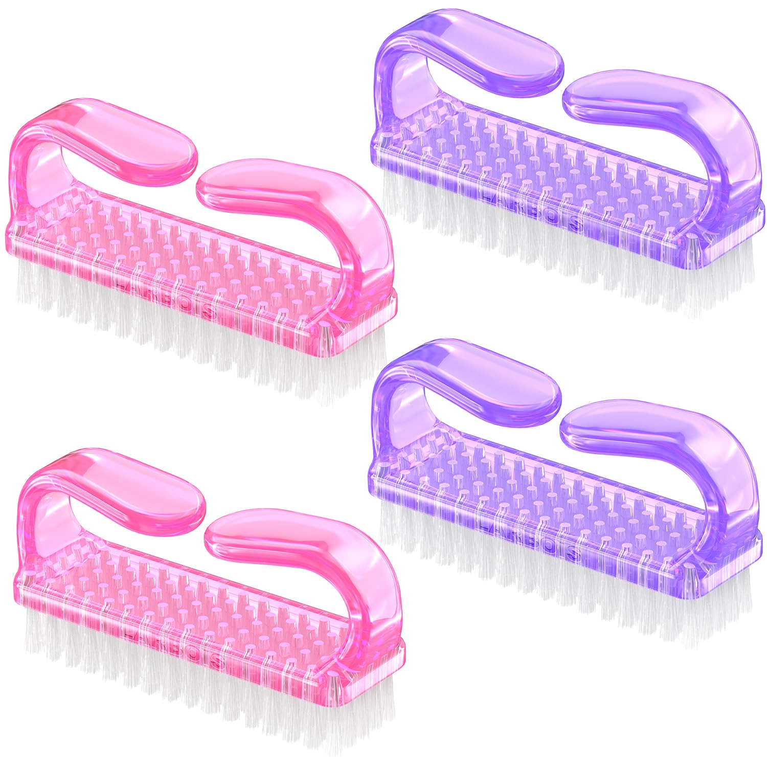 Handle Grip Nail Brush (4 Count)