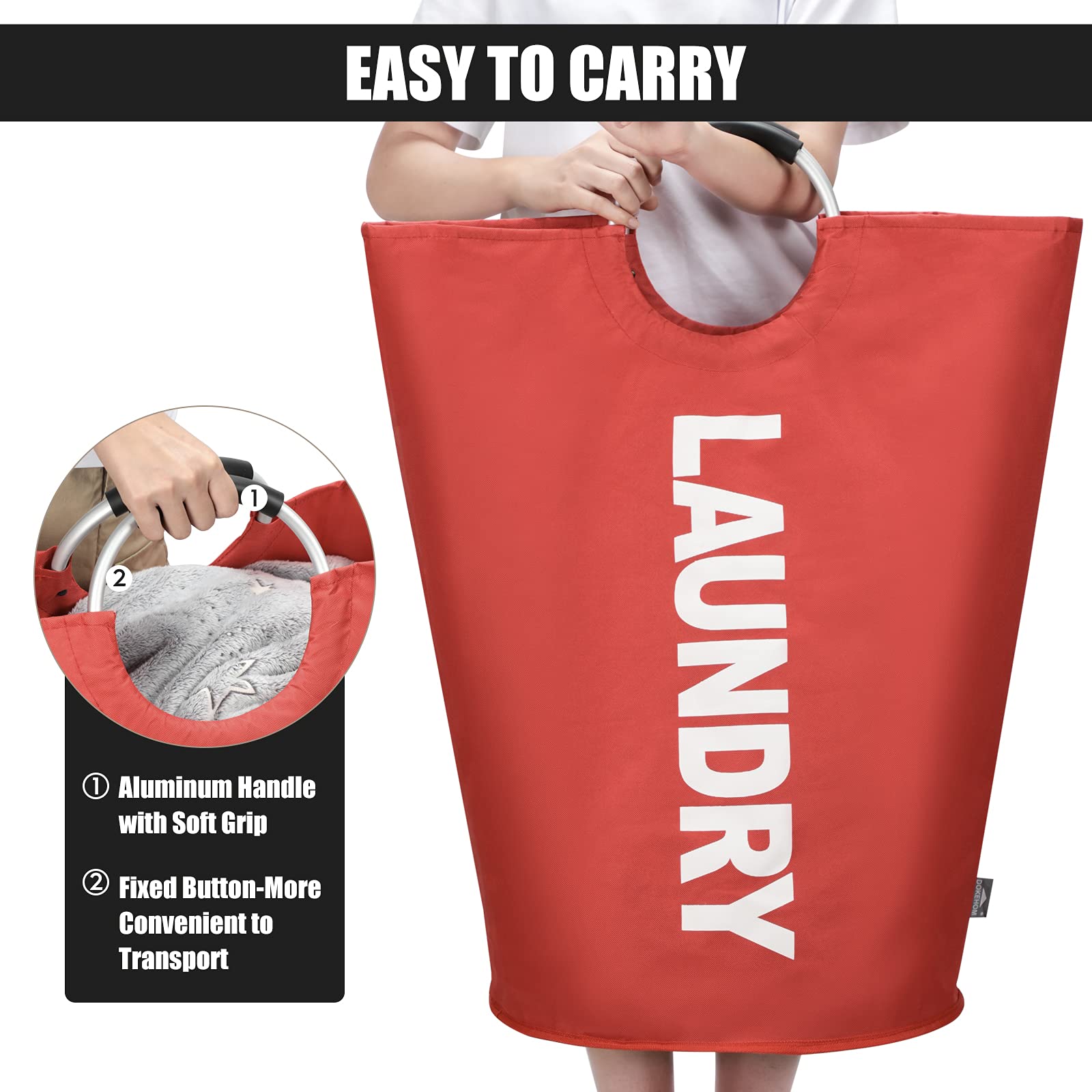 125L X Large Collapsible Washing Laundry Basket Bag - ModHome Supplies