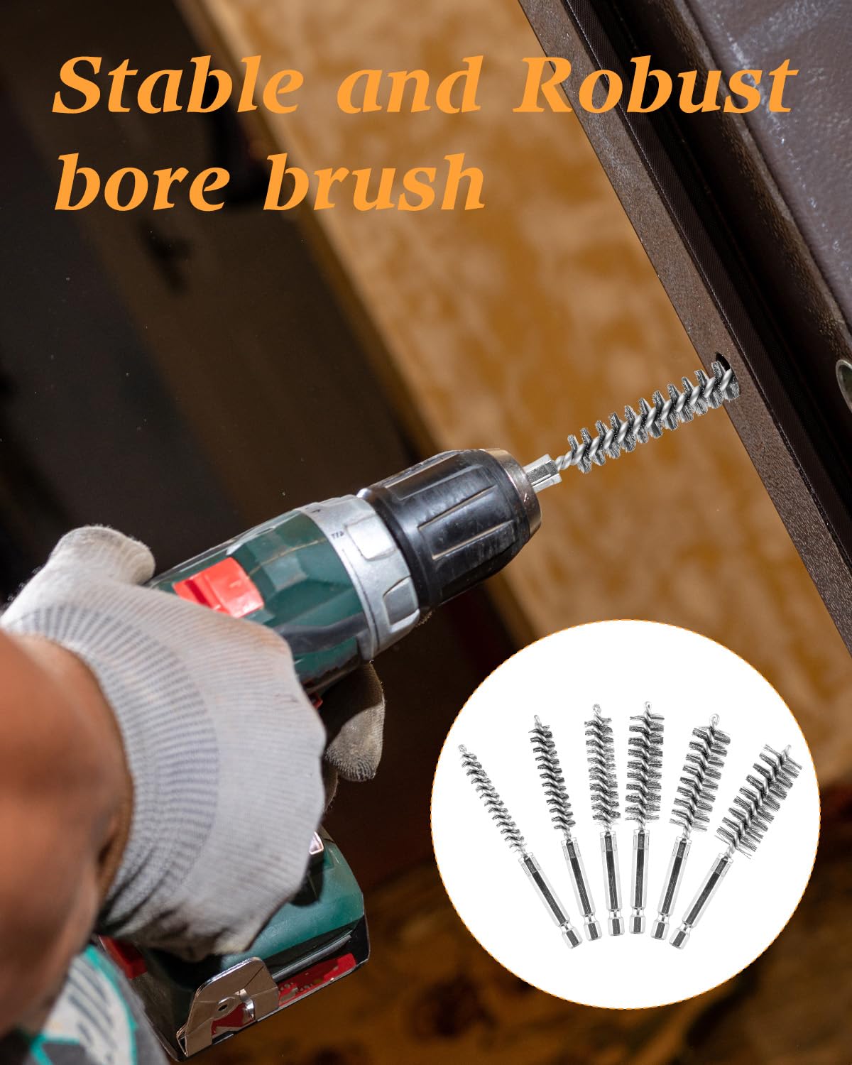 24 pcs Bore Brush for Drill with 1 (24 Count)