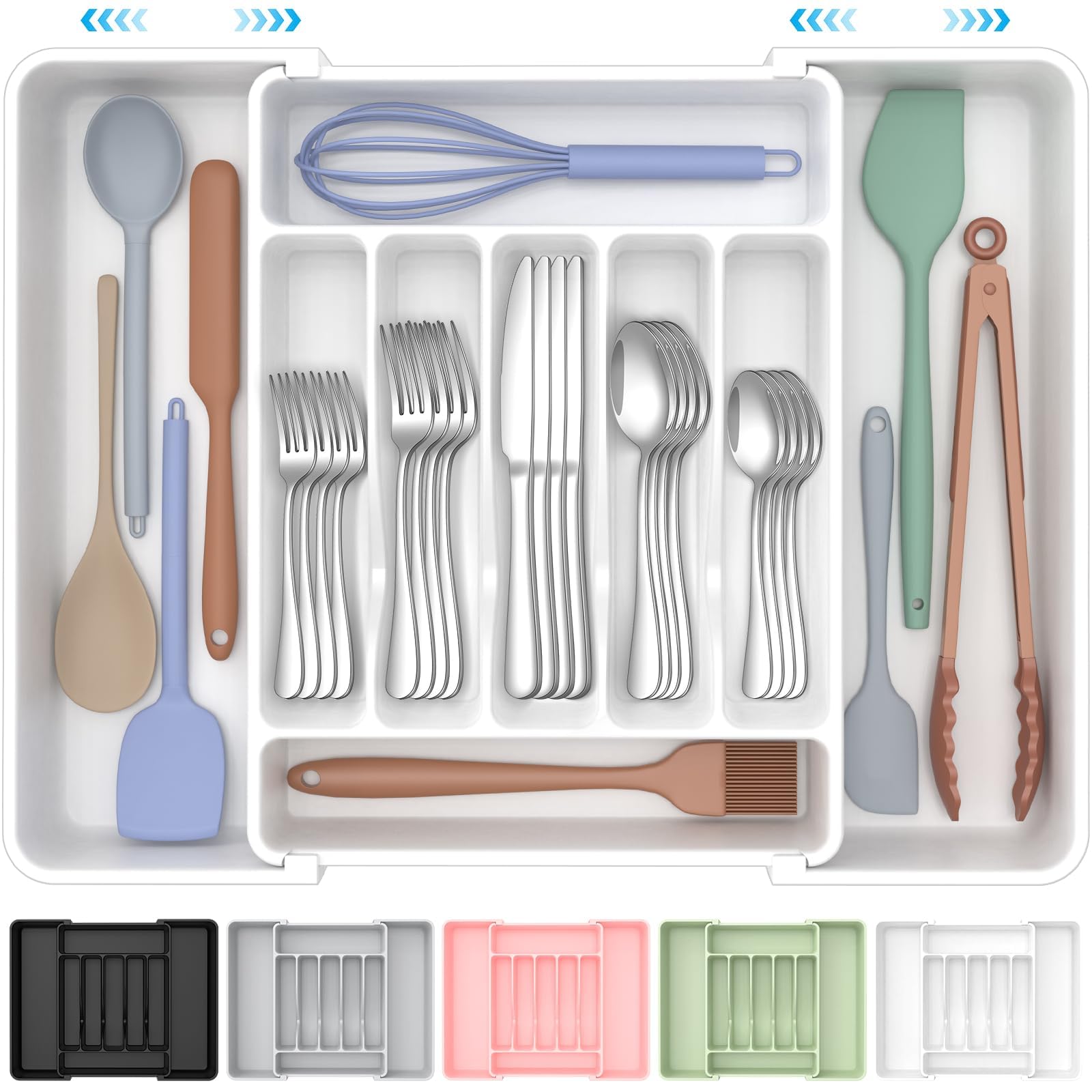 Extra Large Expandable Silverware Organizer