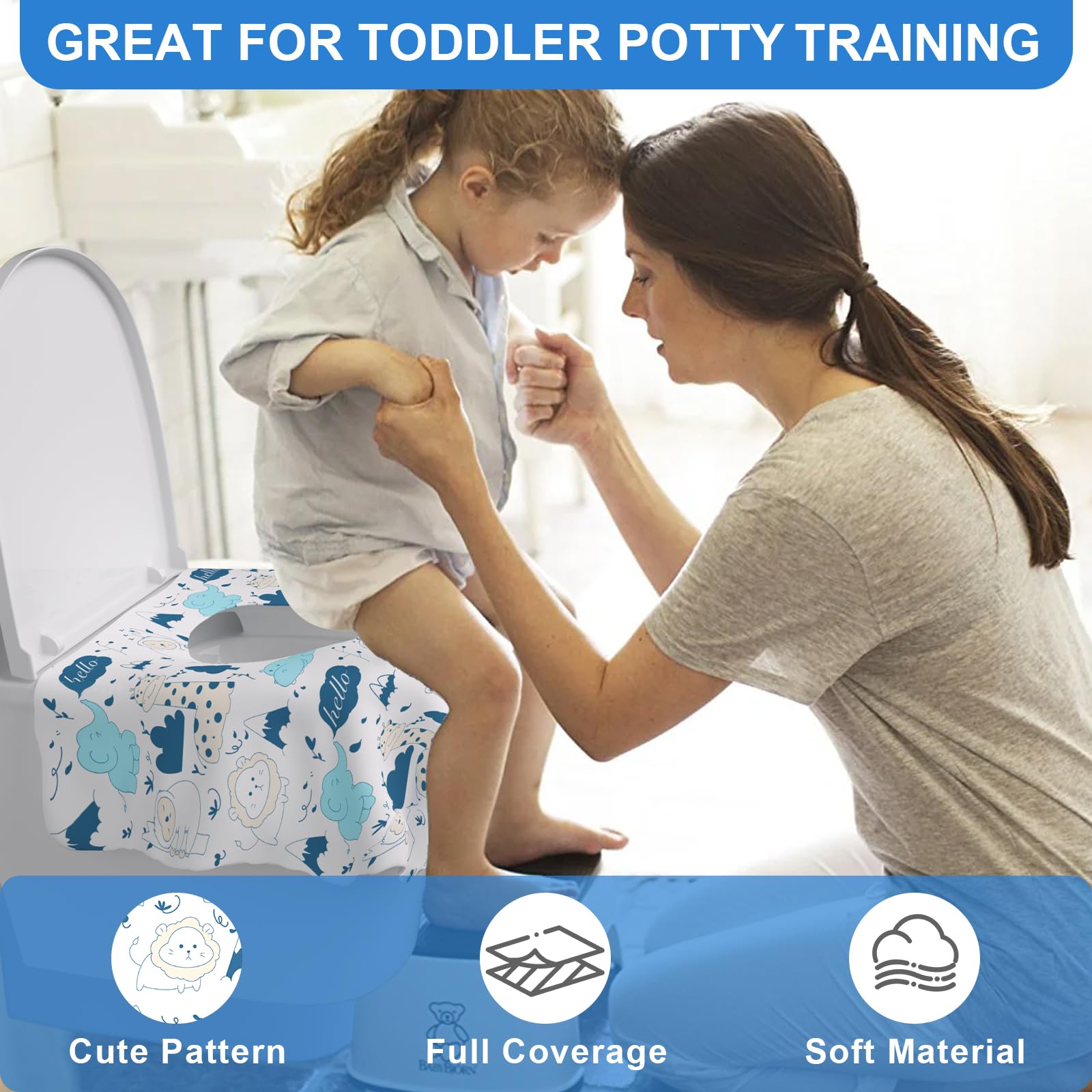 20 Pack Disposable Toilet Seat Covers for Travel (20 Count)