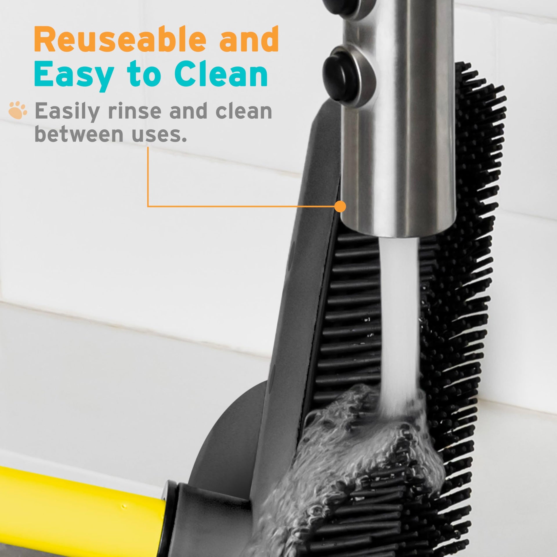 Pet Hair Removal Rubber Broom