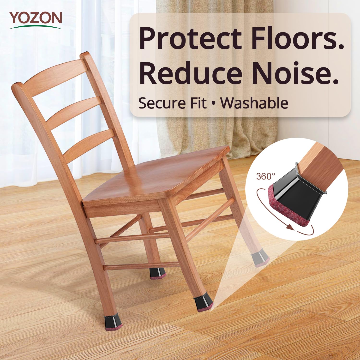 Chair Leg Floor Protectors Silicone Caps Felt Strengthen Bottom
