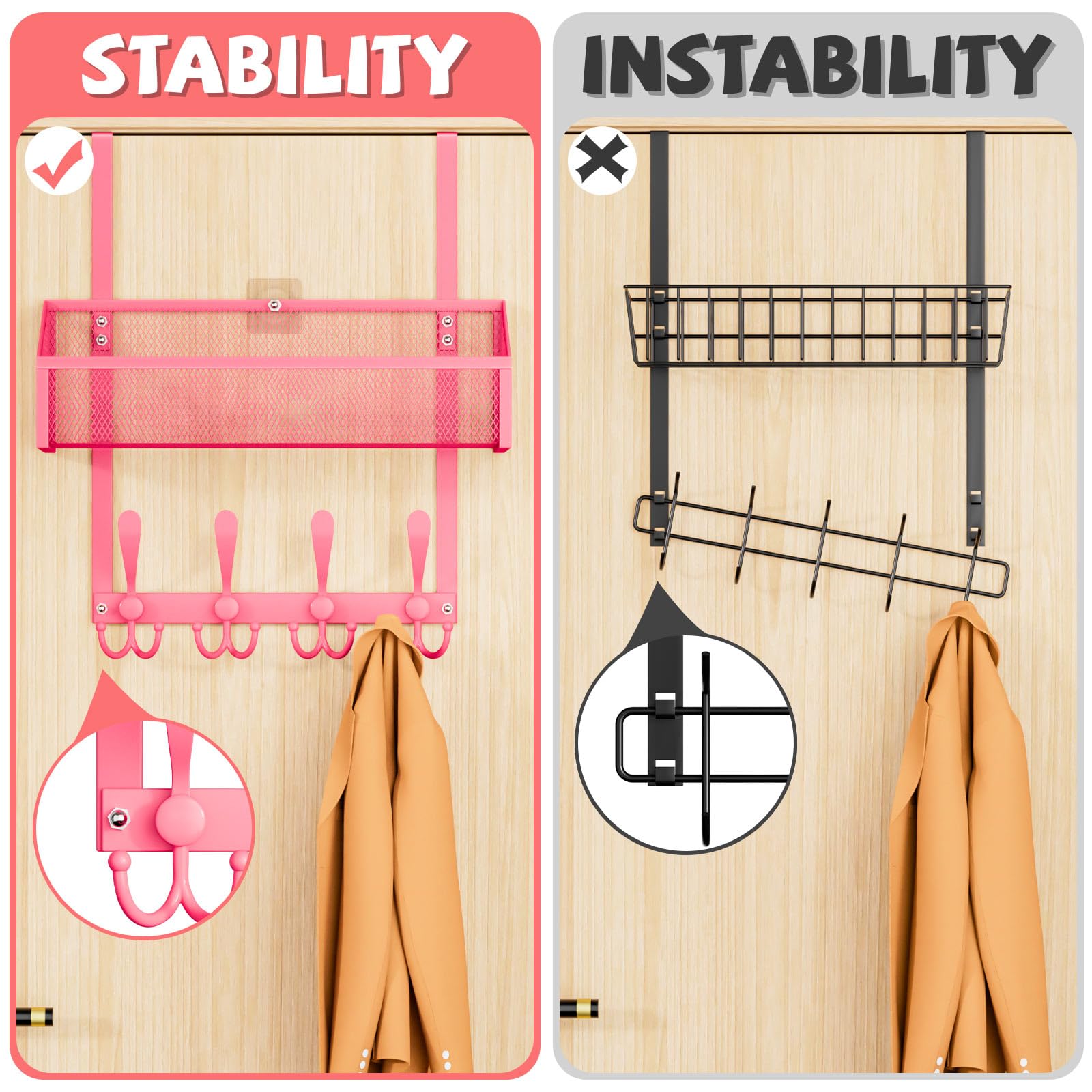 Over The Door Hooks Organizer