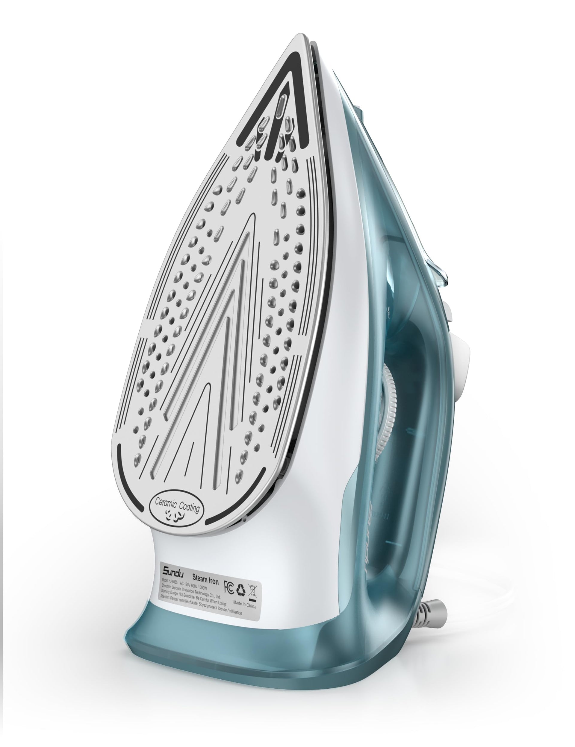 1500W Steam Iron with Ceramic Soleplate & Auto